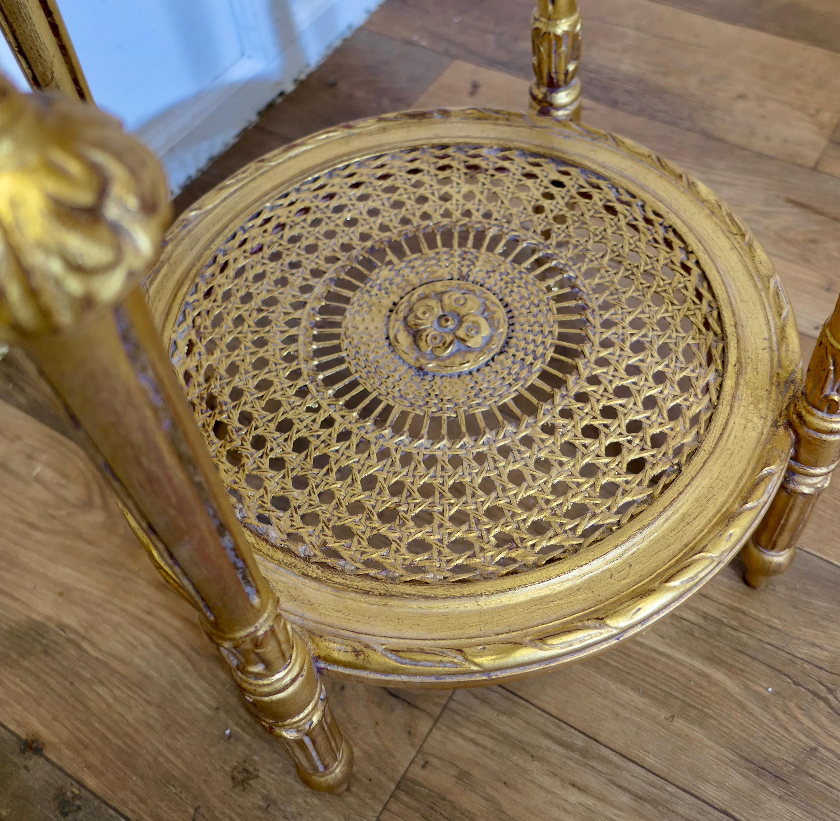A Superb Pair of French 19th Century Gilt Salon Chairs    For Sale 8
