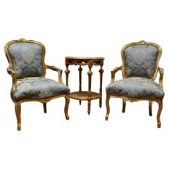 Antique A Superb Pair of French 19th Century Gilt Salon Chairs   