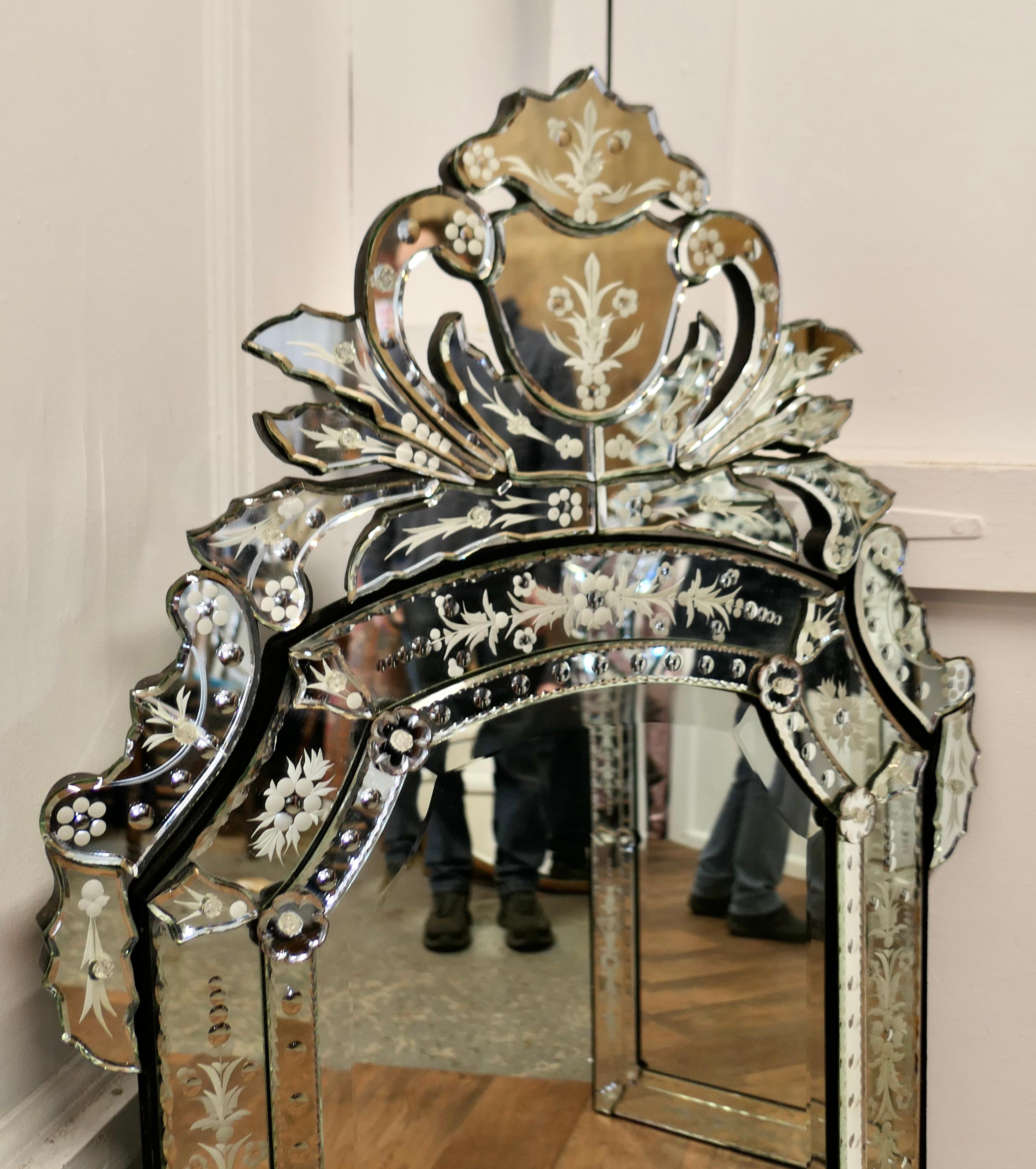 A Superb Pair of Large Venetian Pier Mirrors  These are  most outstanding pieces For Sale 1