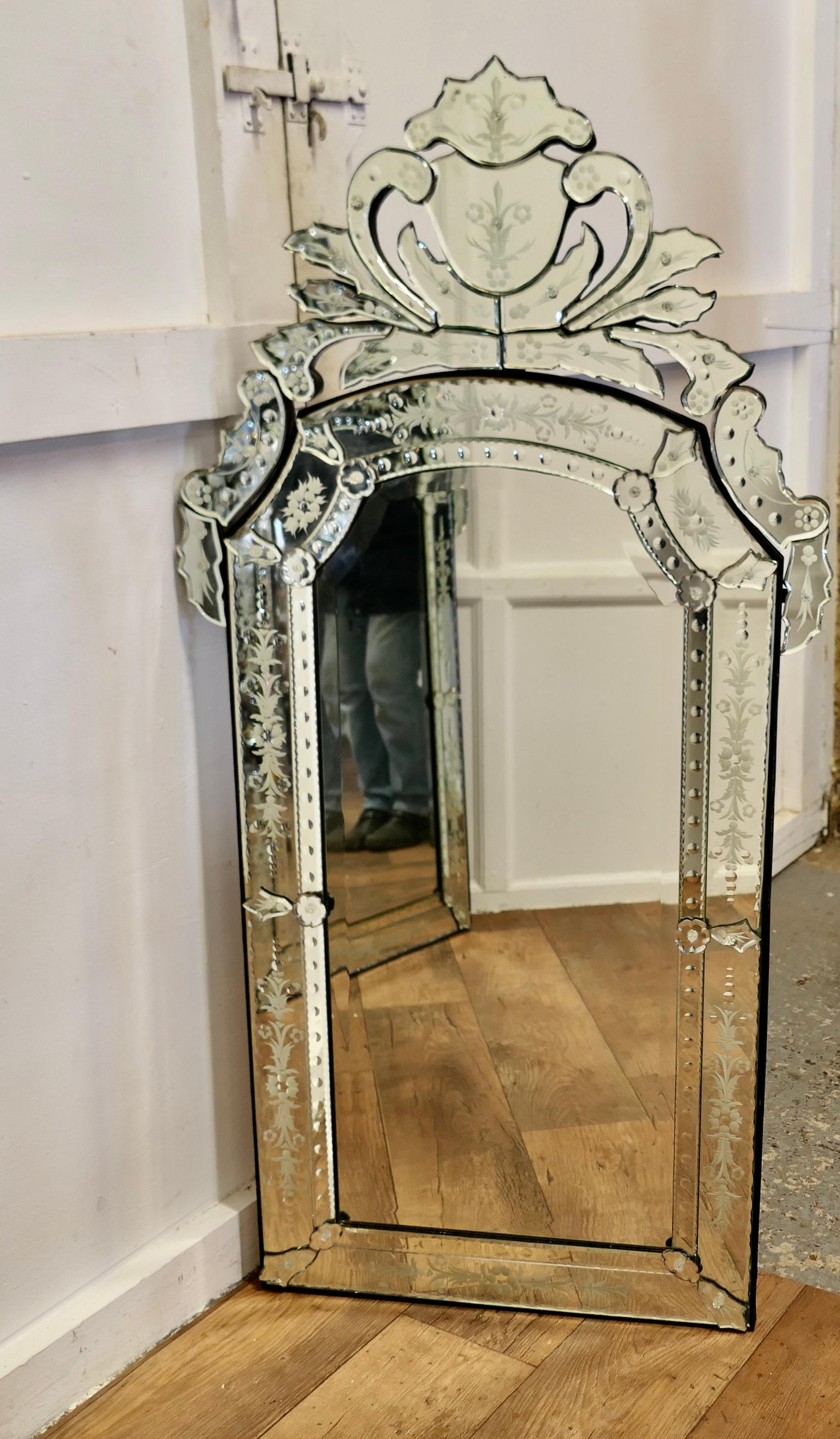 A Superb Pair of Large Venetian Pier Mirrors  These are  most outstanding pieces For Sale 3
