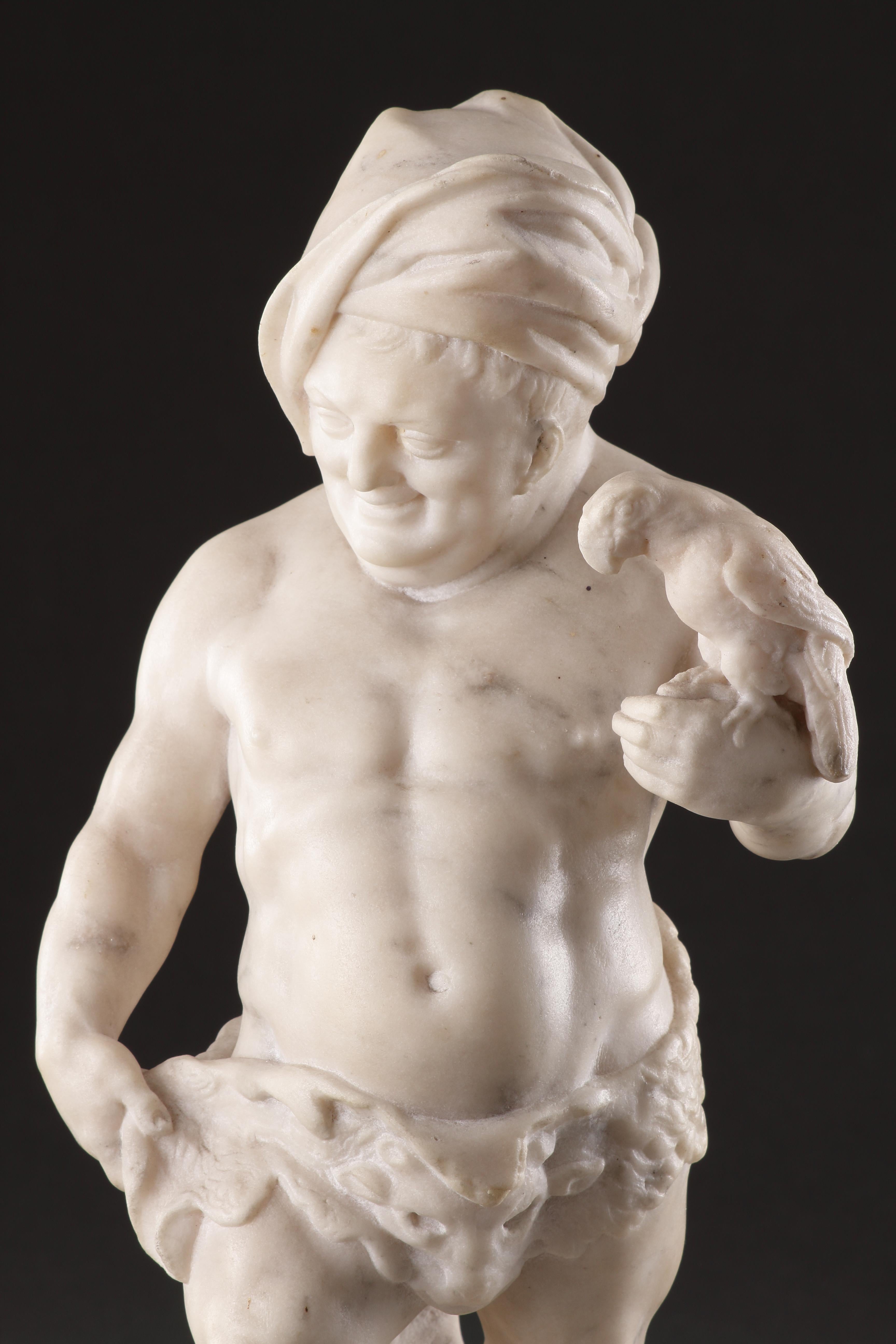 A Superb Pair of Neapolitan Carved Figures of Dwarves For Sale 8