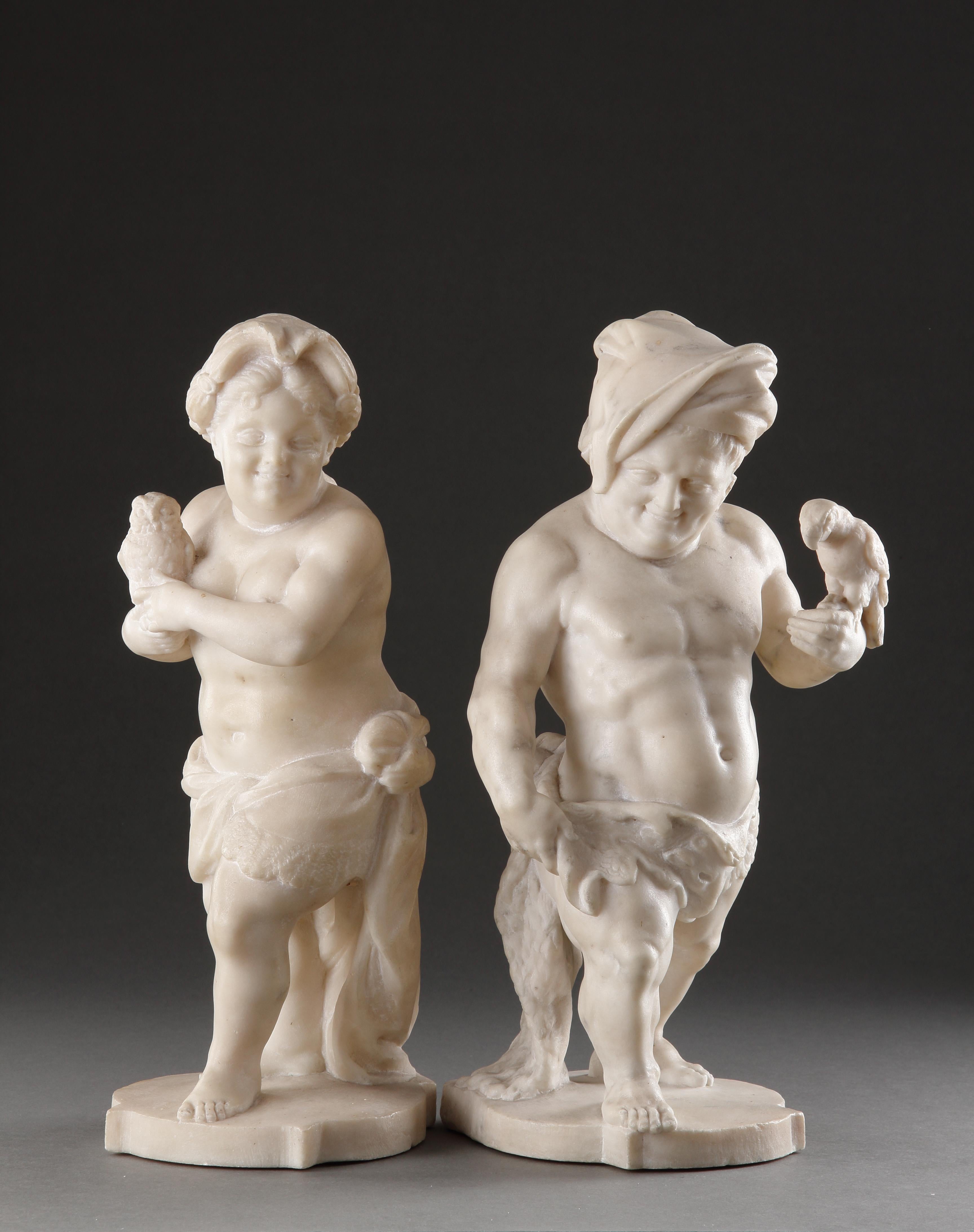 A Superb Pair of Neapolitan Carved Figures of Dwarves For Sale 12