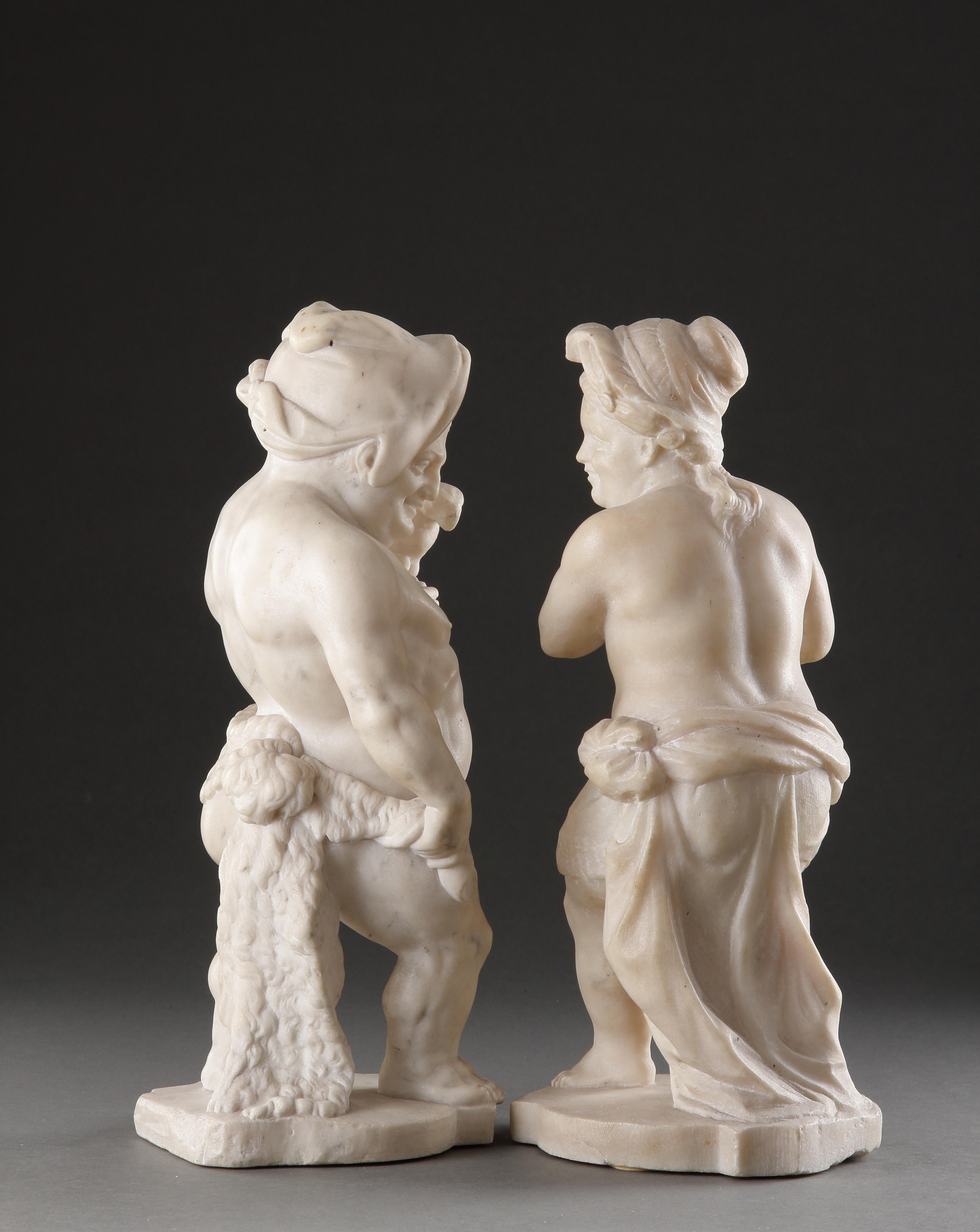 A Superb Pair of Neapolitan Carved Figures of Dwarves For Sale 14