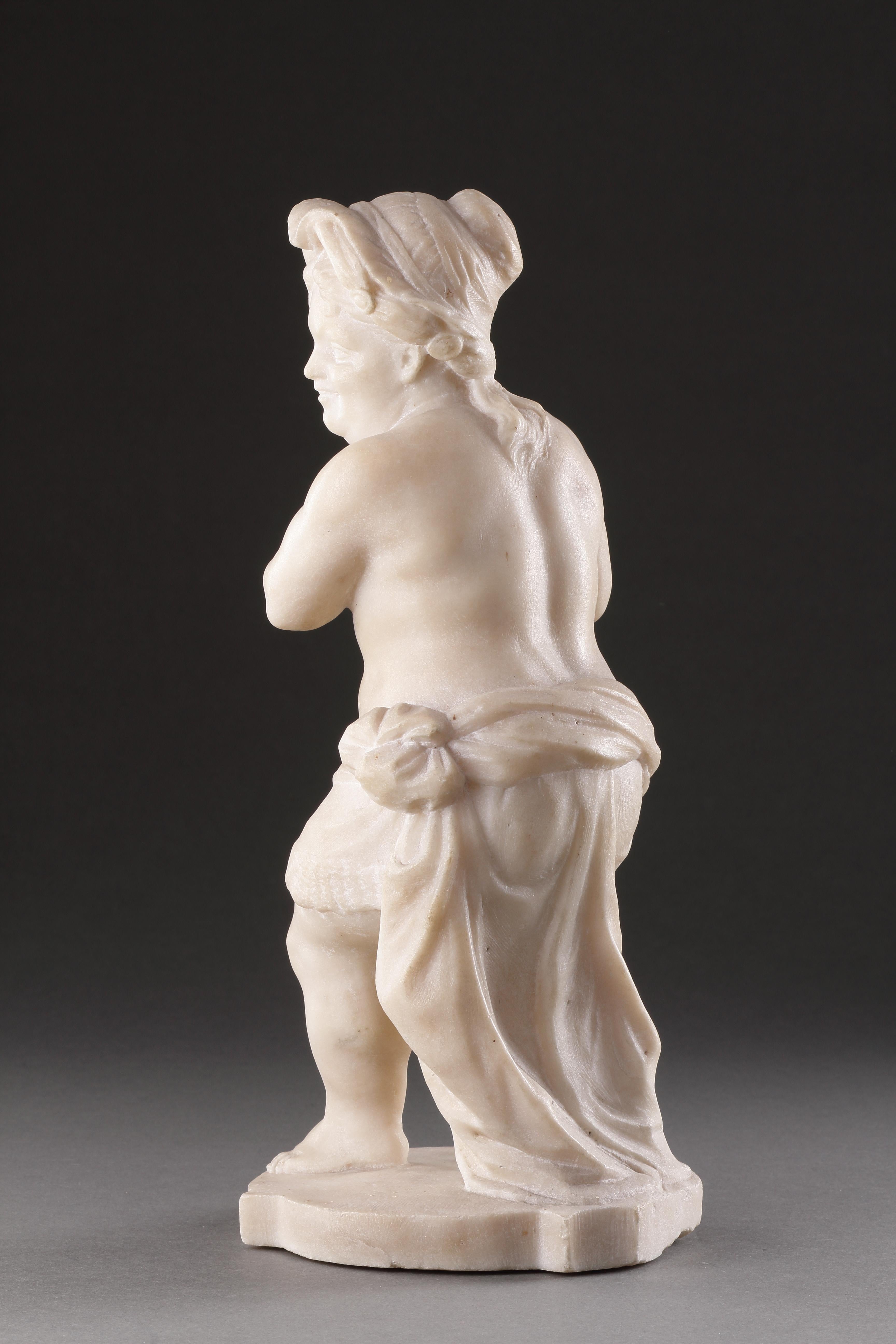 Marble A Superb Pair of Neapolitan Carved Figures of Dwarves For Sale