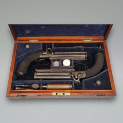 A Superb Pair Of Over And Under Pistols In Original Case