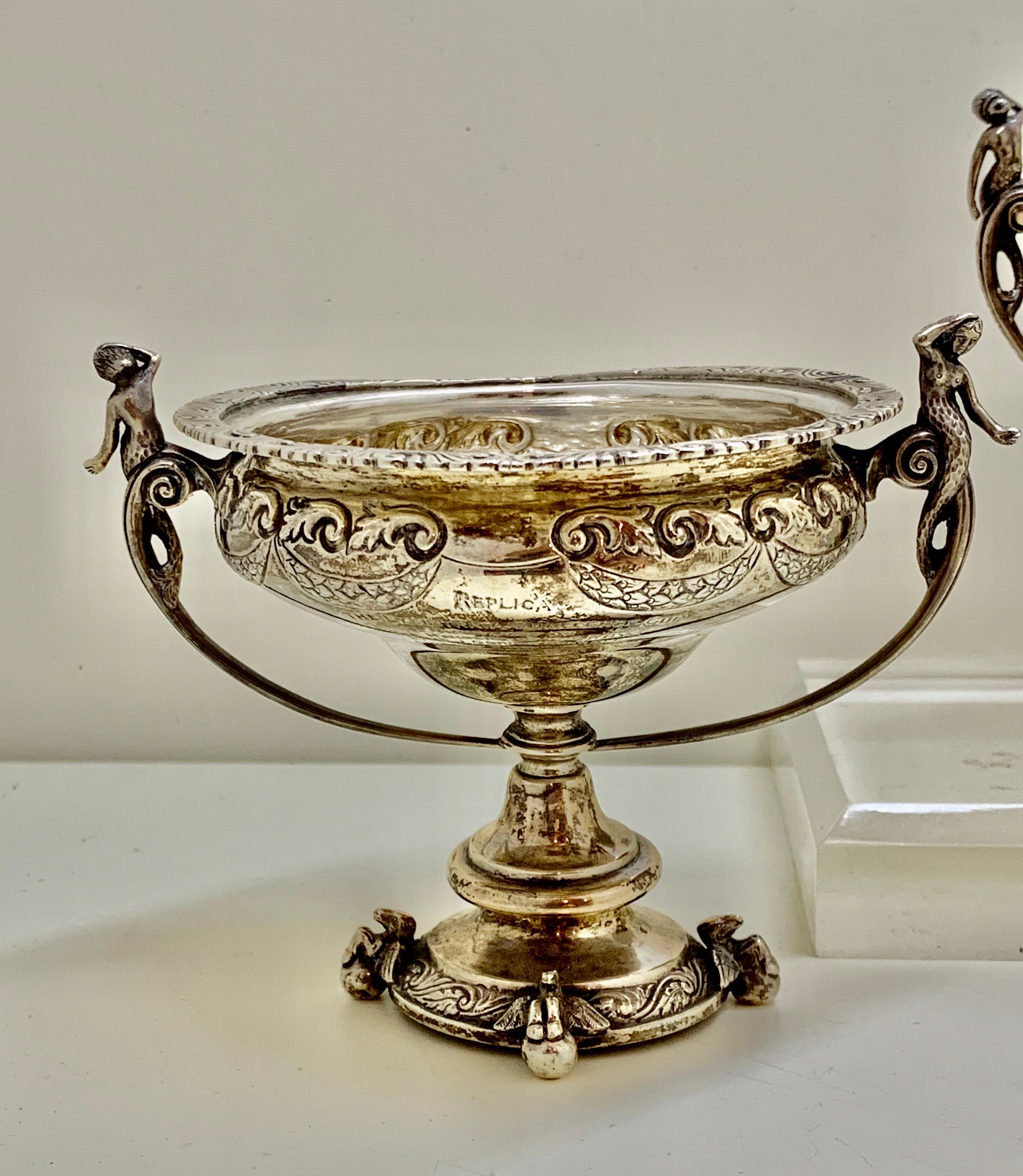Superb Pair Sterling Silver Indian Colonial Lidded Cups & Covers In Good Condition In London, GB
