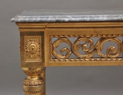 A superb quality 18th Century Italian giltwood console table