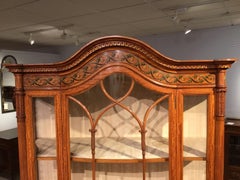 Superb Quality Satinwood Edwardian Period Sheraton Revival Display Cabinet
