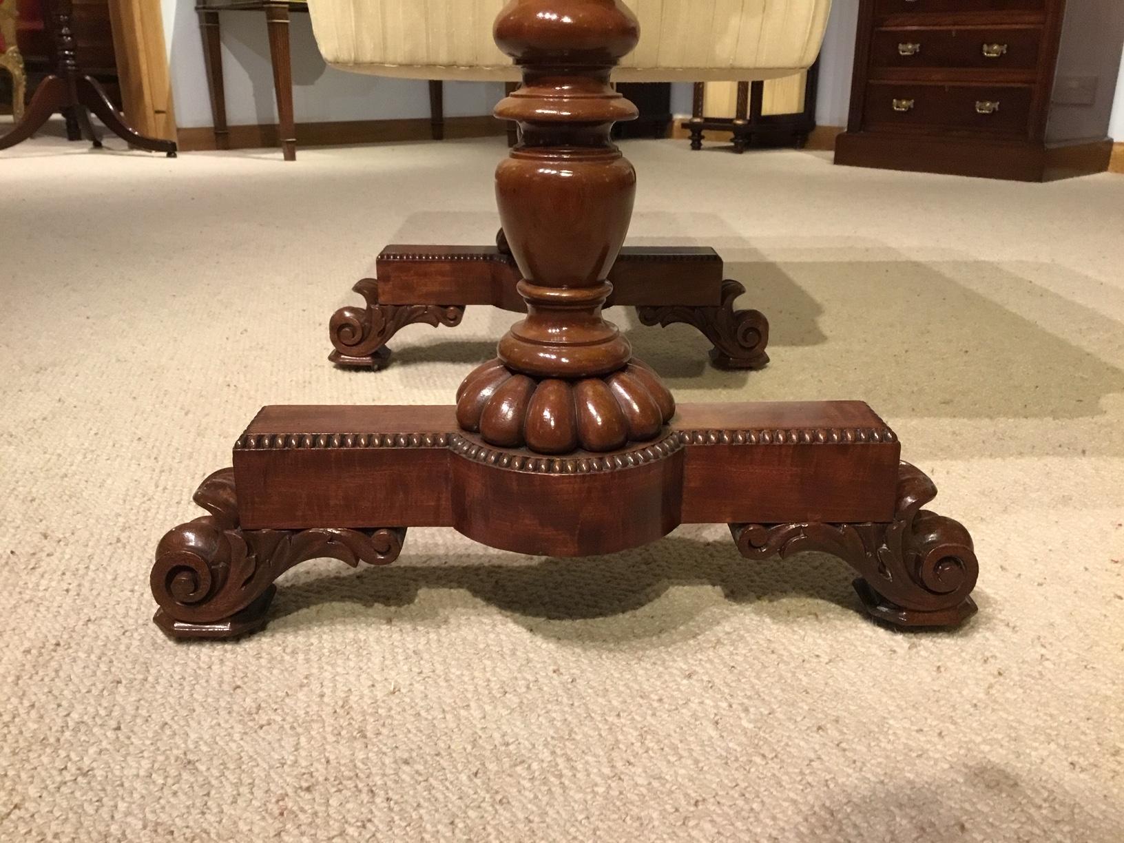 Superb Regency Period Flame Mahogany Antique Work Table For Sale 2