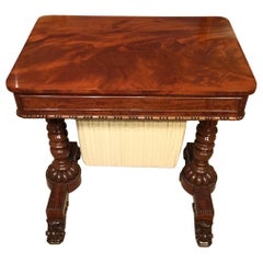 Superb Regency Period Flame Mahogany Antique Work Table