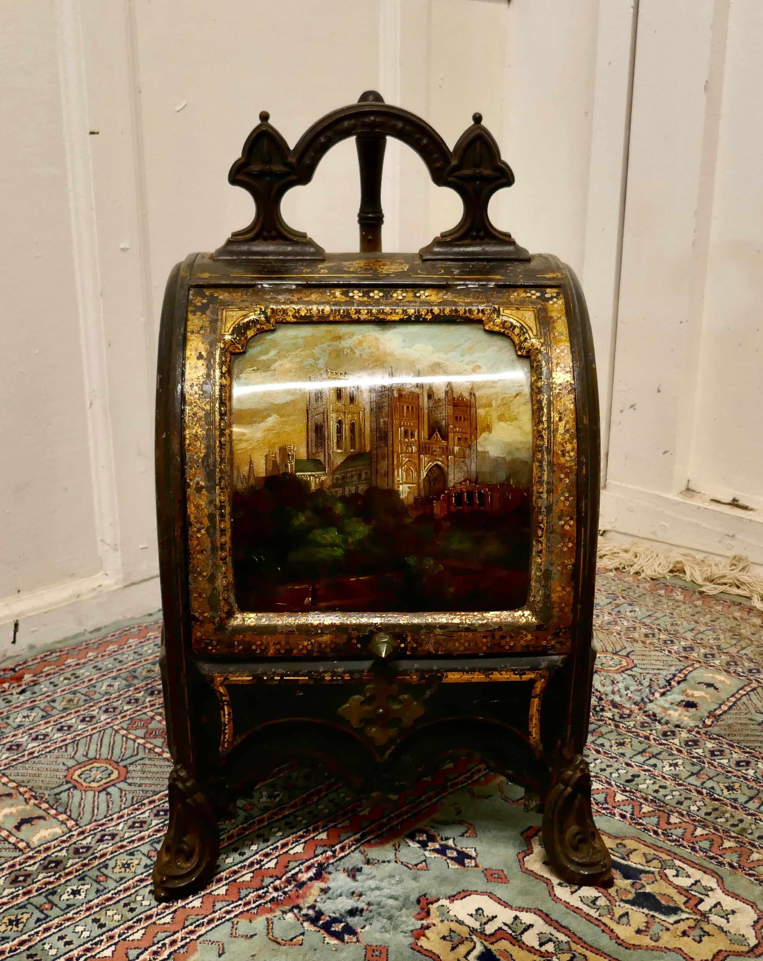 Superb Regency Toleware Gilt and Reverse Painted Purdonium In Good Condition For Sale In Chillerton, Isle of Wight