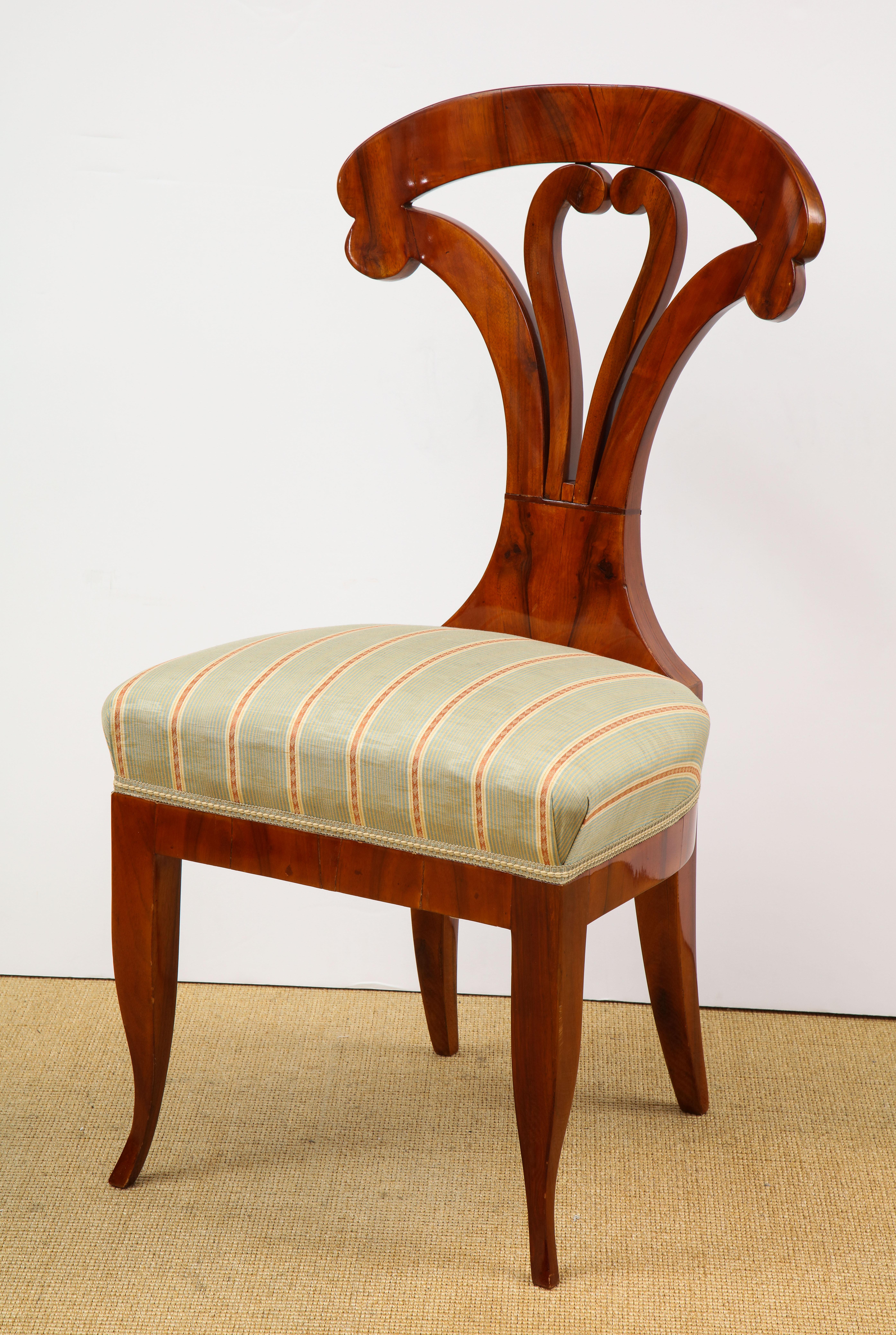 19th Century Superb Set of 4 Biedermeier Side Chairs, Attributed to Josef Danhauser