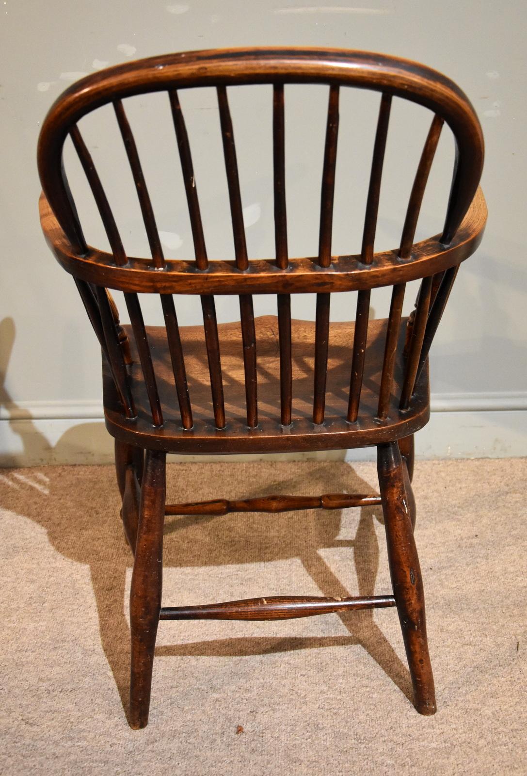 Early 19th Century A Superb Set of Four Ash and Elm Windsor Chairs