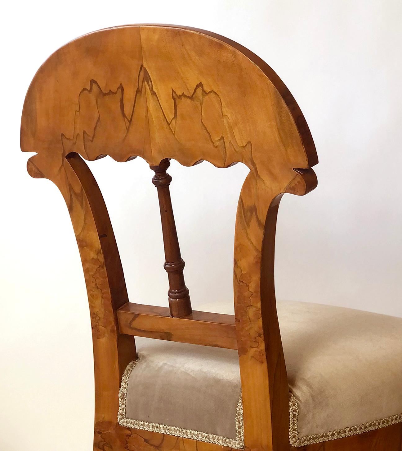 Superb Set of Ten Viennese Biedermeier Dining/ Side Chairs, Josef Danhauser For Sale 3