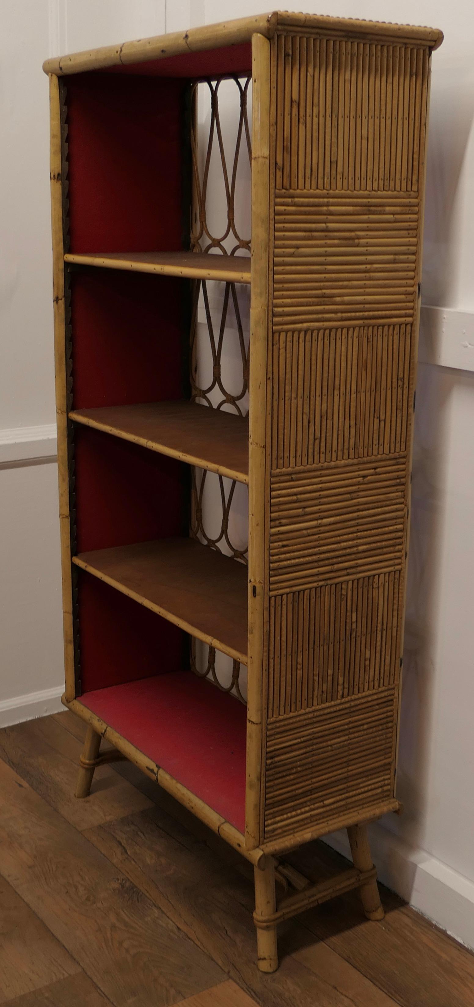 Mid-Century Modern Superior Quality Bamboo Bookcase, Room Divider For Sale