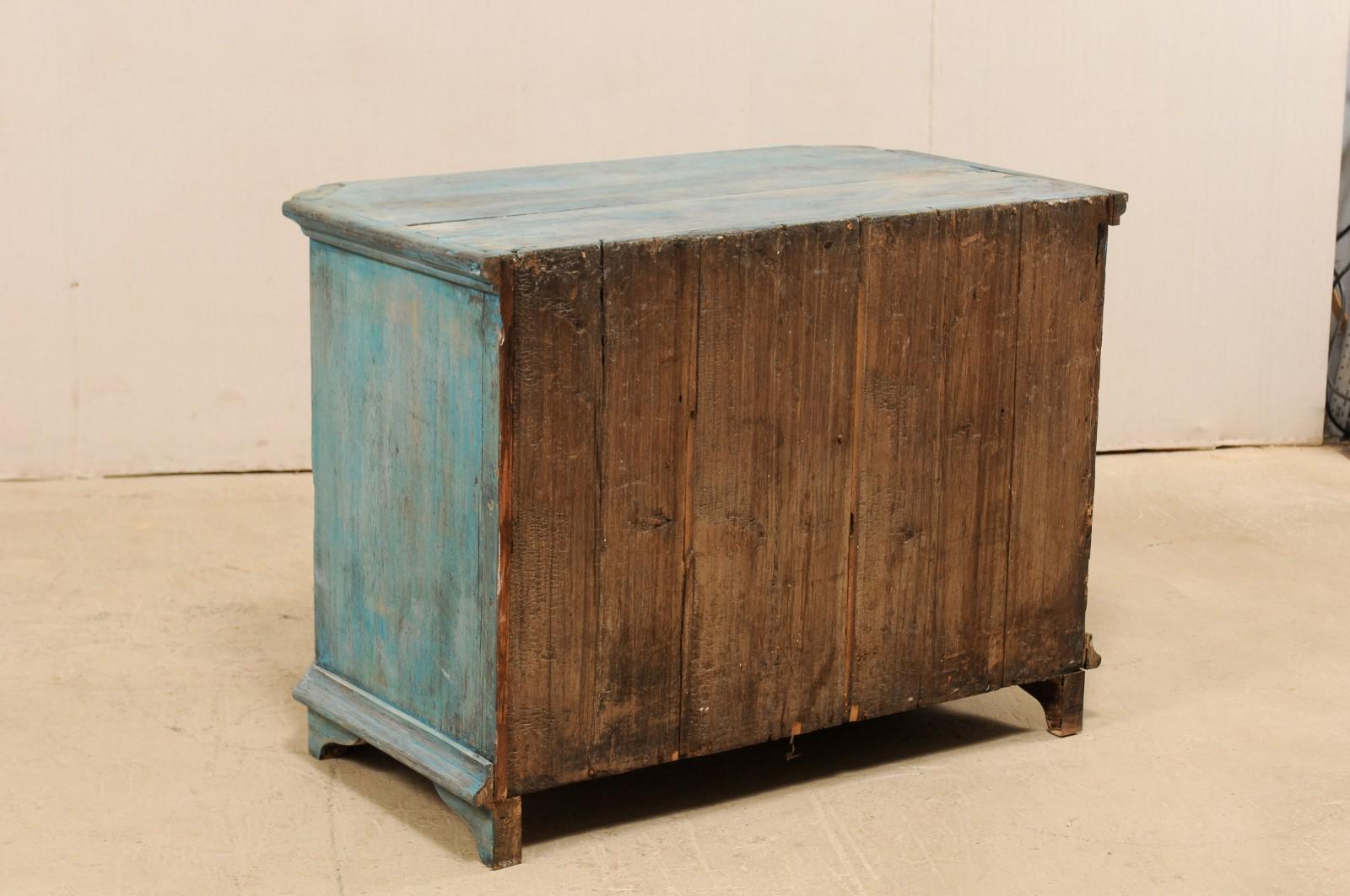 18th C. Swedish Painted Wood Cabinet w/Single Arched Panel Door For Sale 5