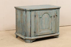 18th Century Swedish Painted Wood Cabinet with Soft Wash of Verdigris