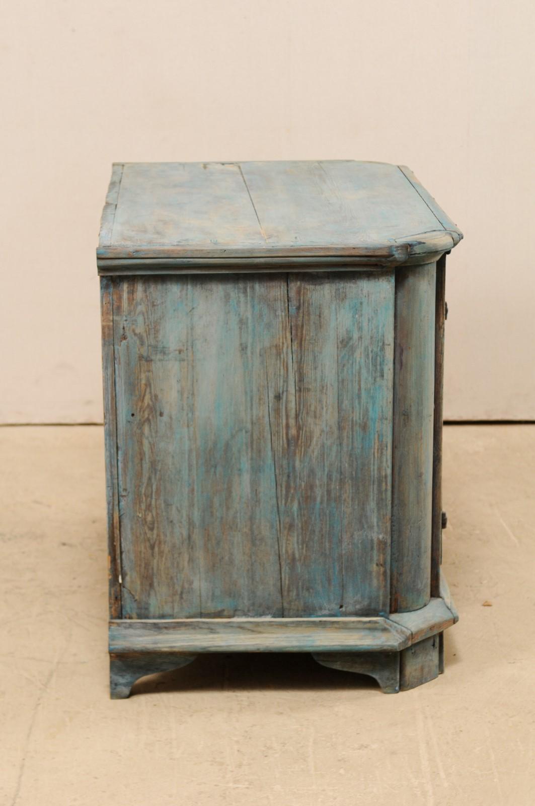 18th C. Swedish Painted Wood Cabinet w/Single Arched Panel Door For Sale 1