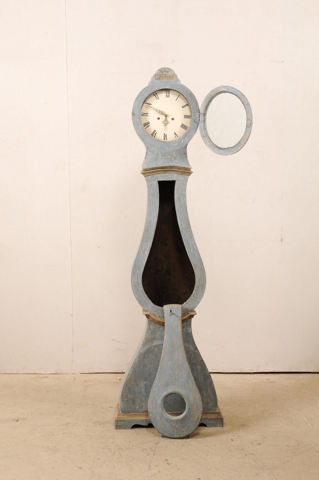 grey grandfather clock