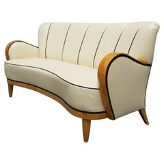 Swedish Art Deco 1930's Curved Sofa