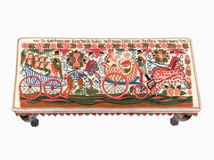 A Swedish Baroque -Style Hand Carved Bench