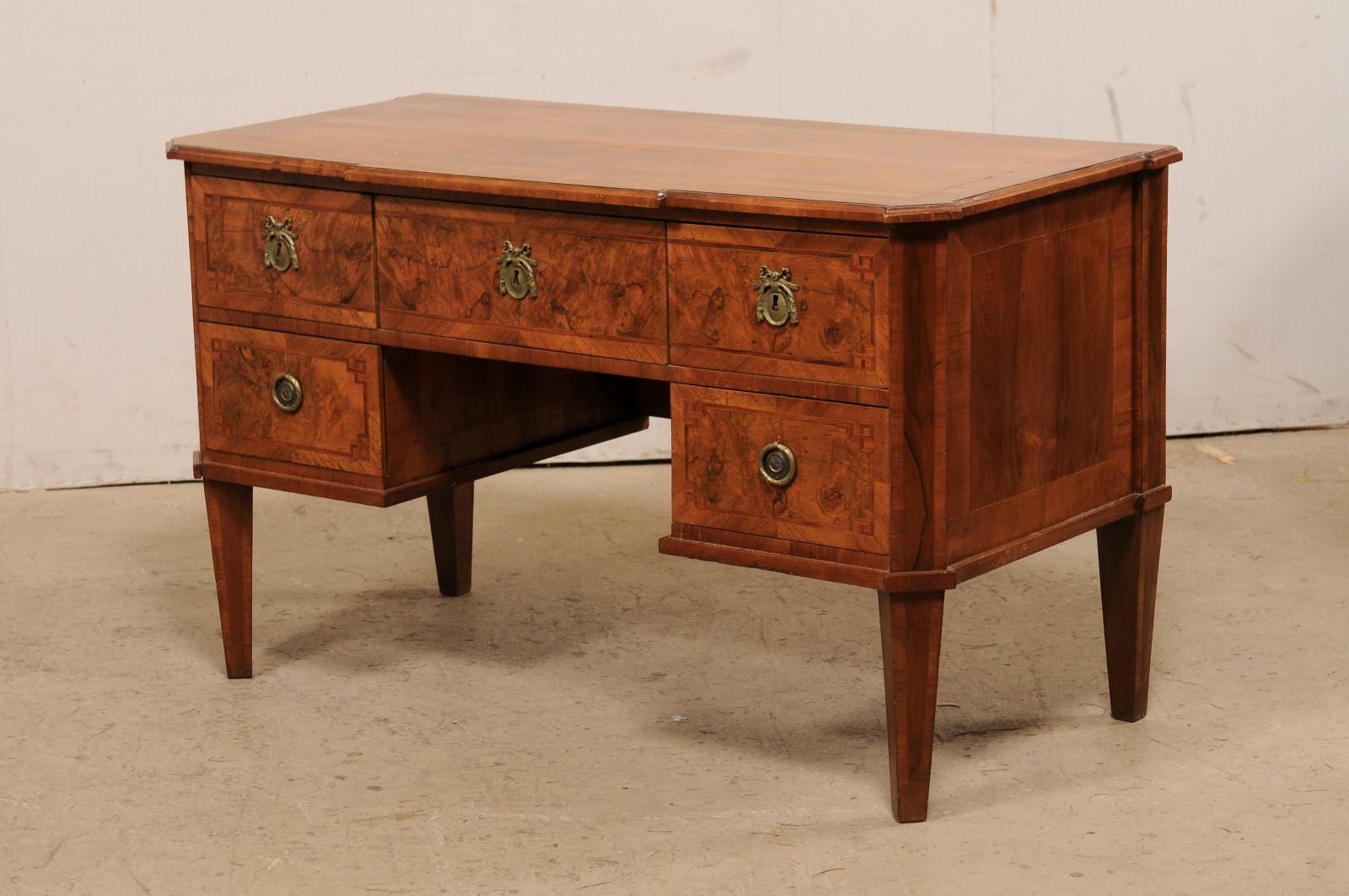 Swedish Biedermeier Birch Veneered Desk or Console Table, Circa 1880 For Sale 6