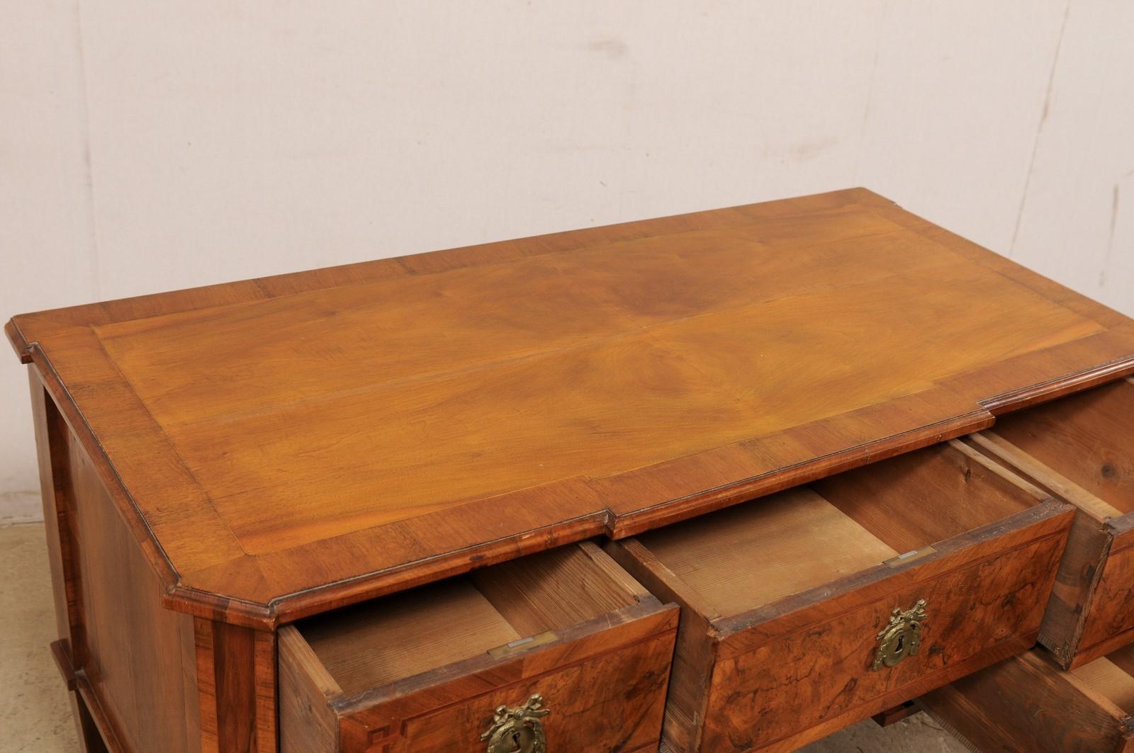 Swedish Biedermeier Birch Veneered Desk or Console Table, Circa 1880 For Sale 1
