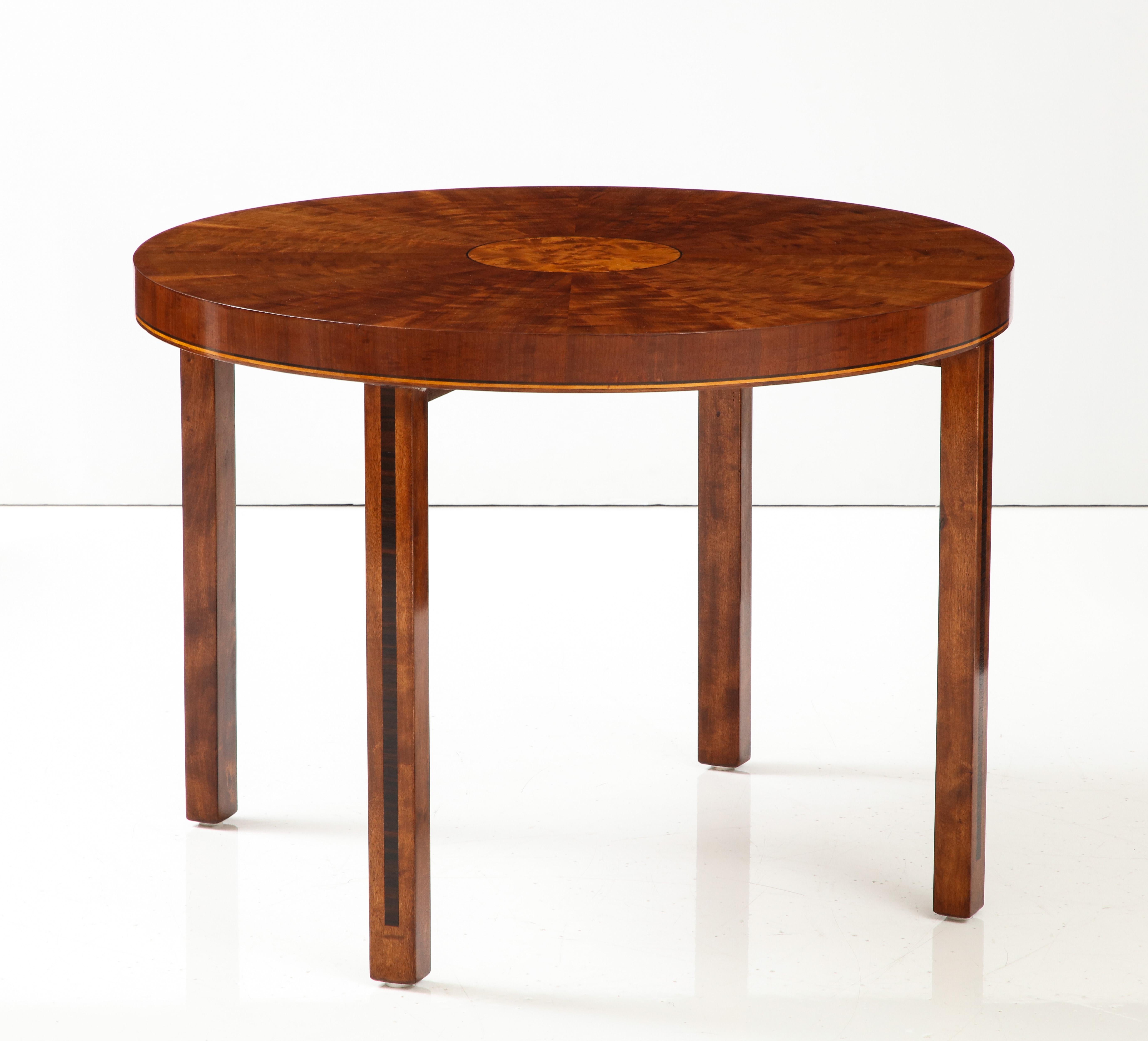A Swedish Birch and Elmwood Side Table, Circa 1940s For Sale 5