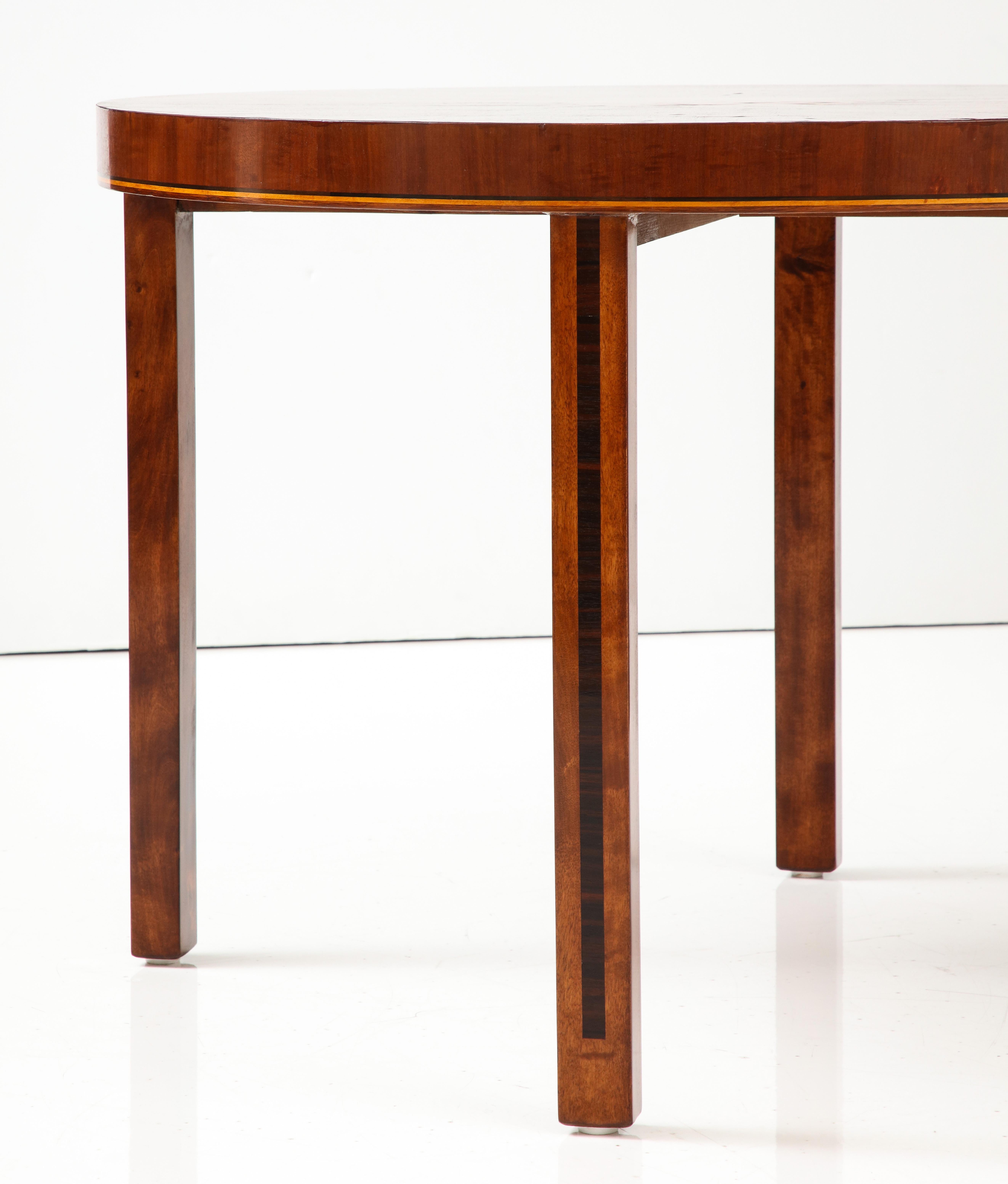A Swedish Birch and Elmwood Side Table, Circa 1940s For Sale 6