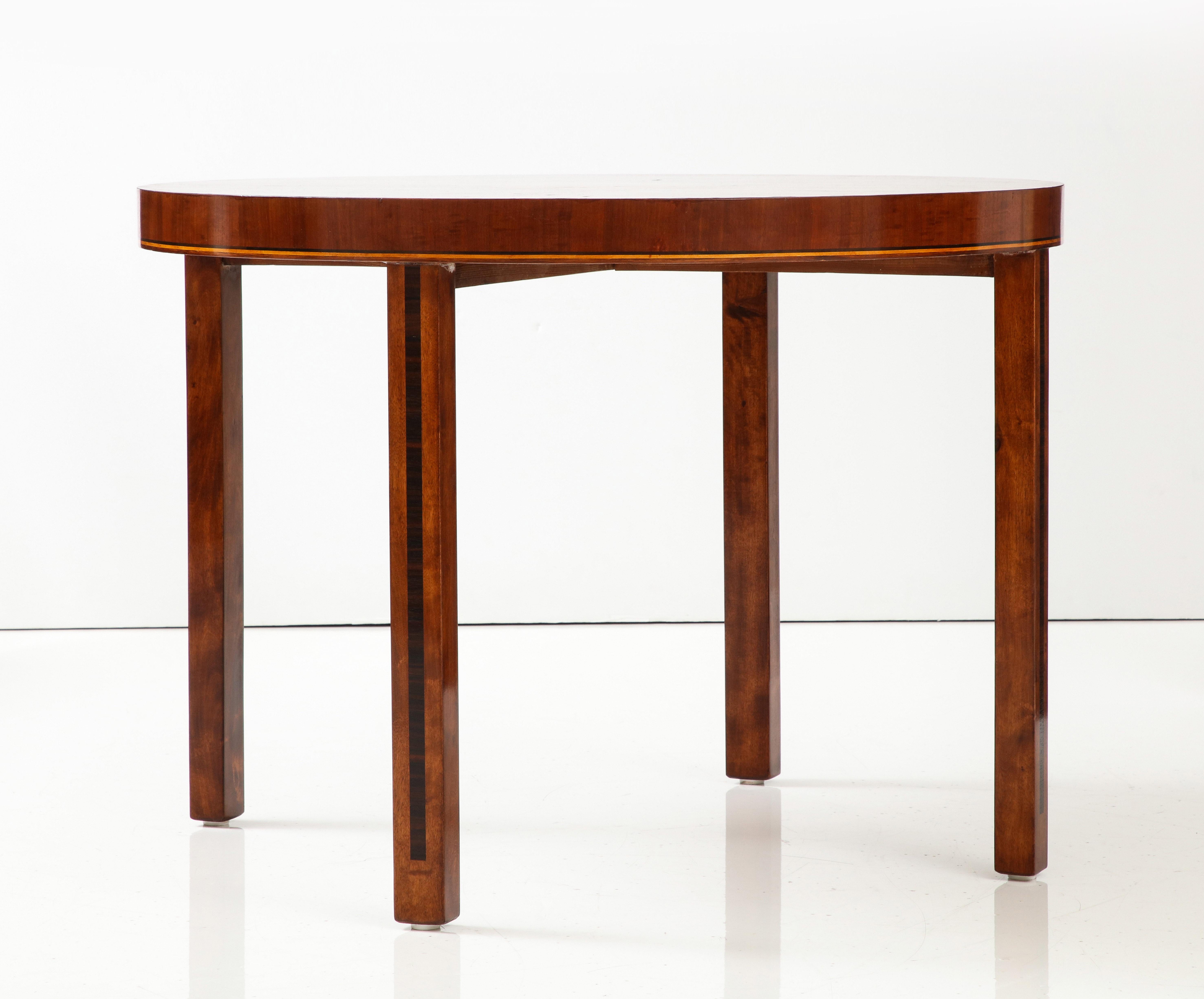A Swedish Birch and Elmwood Side Table, Circa 1940s For Sale 7