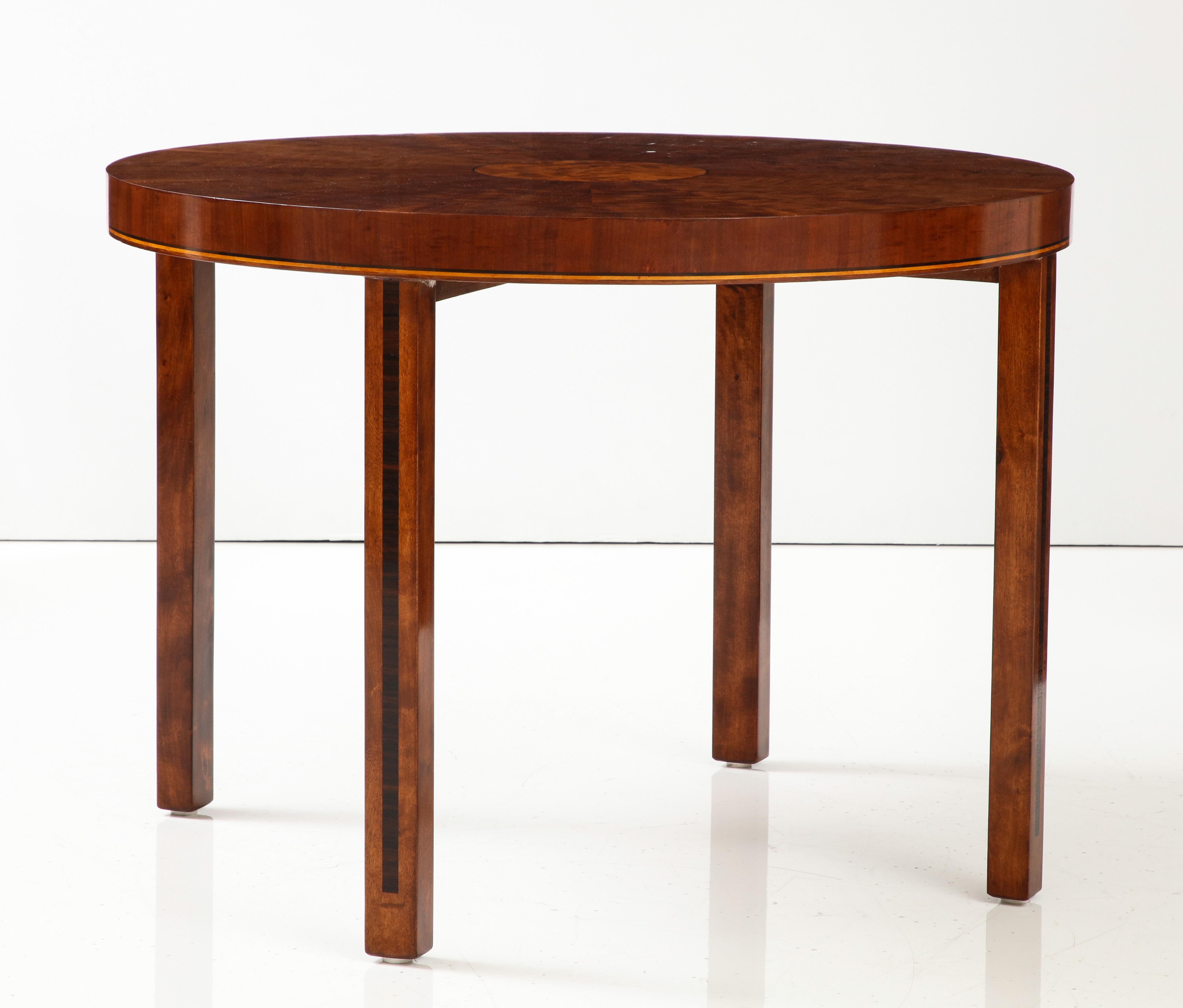 A Swedish Birch and Elmwood Side Table, Circa 1940s For Sale 8