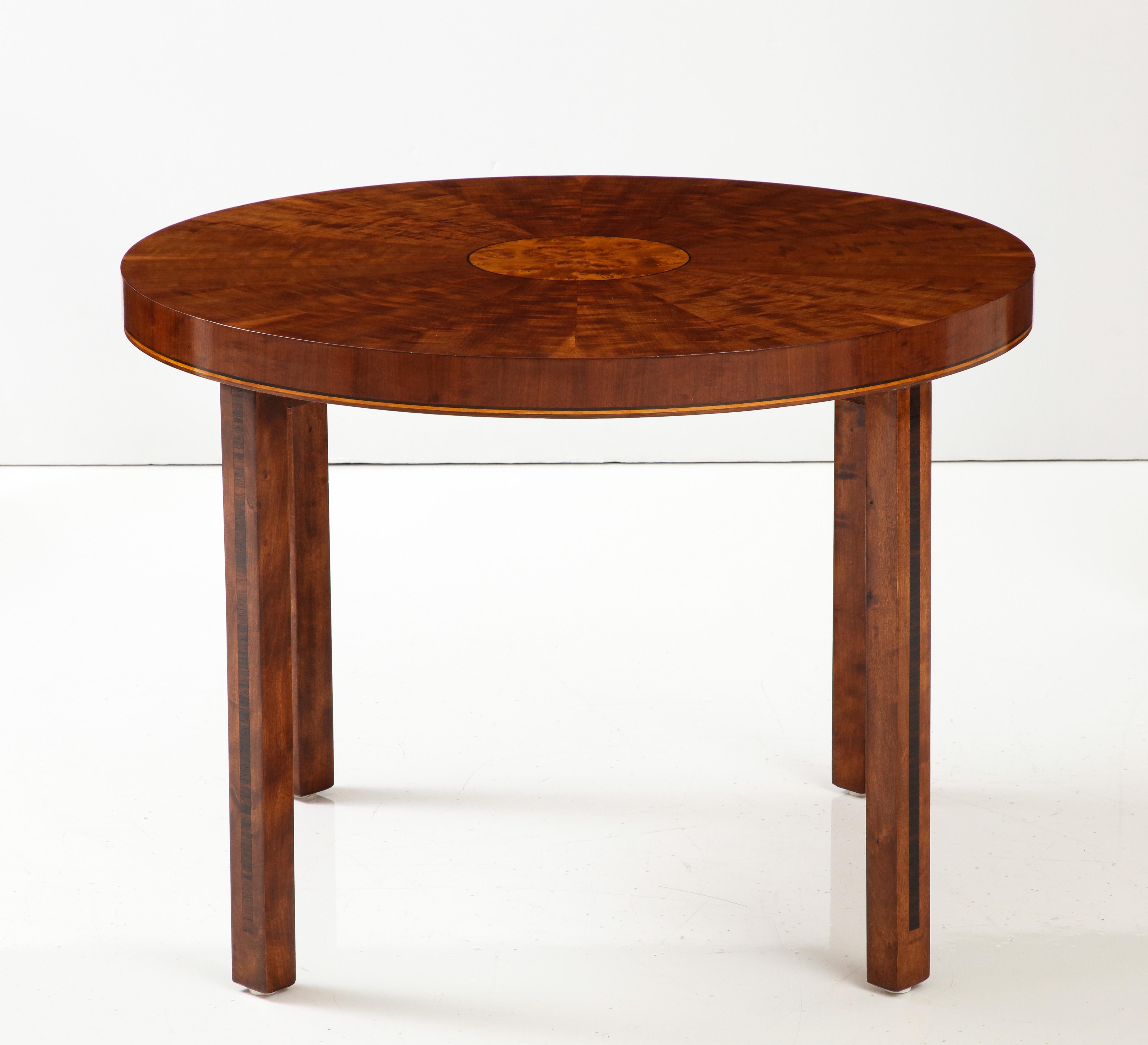 Scandinavian Modern A Swedish Birch and Elmwood Side Table, Circa 1940s For Sale