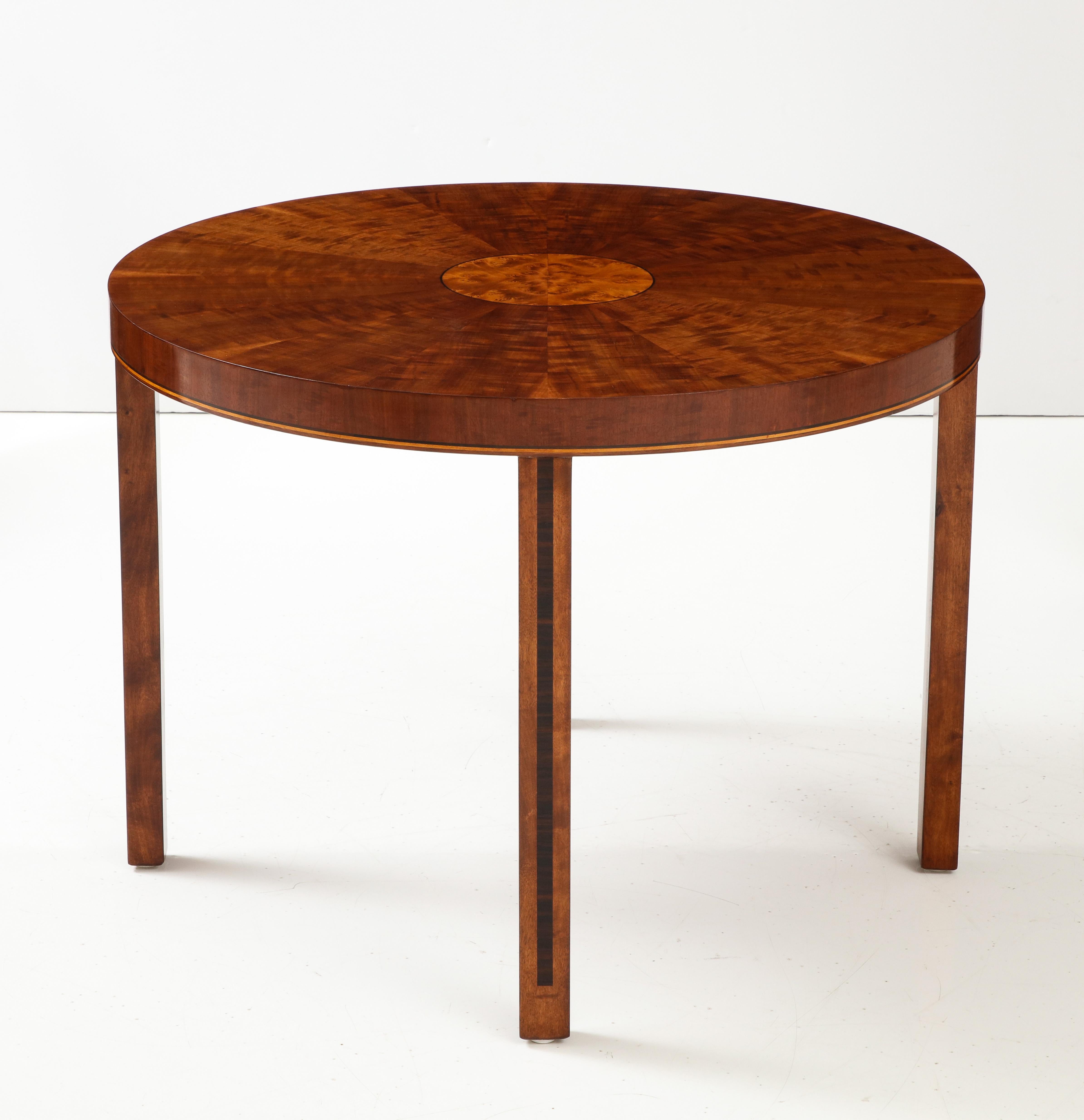 A Swedish Birch and Elmwood Side Table, Circa 1940s For Sale 2