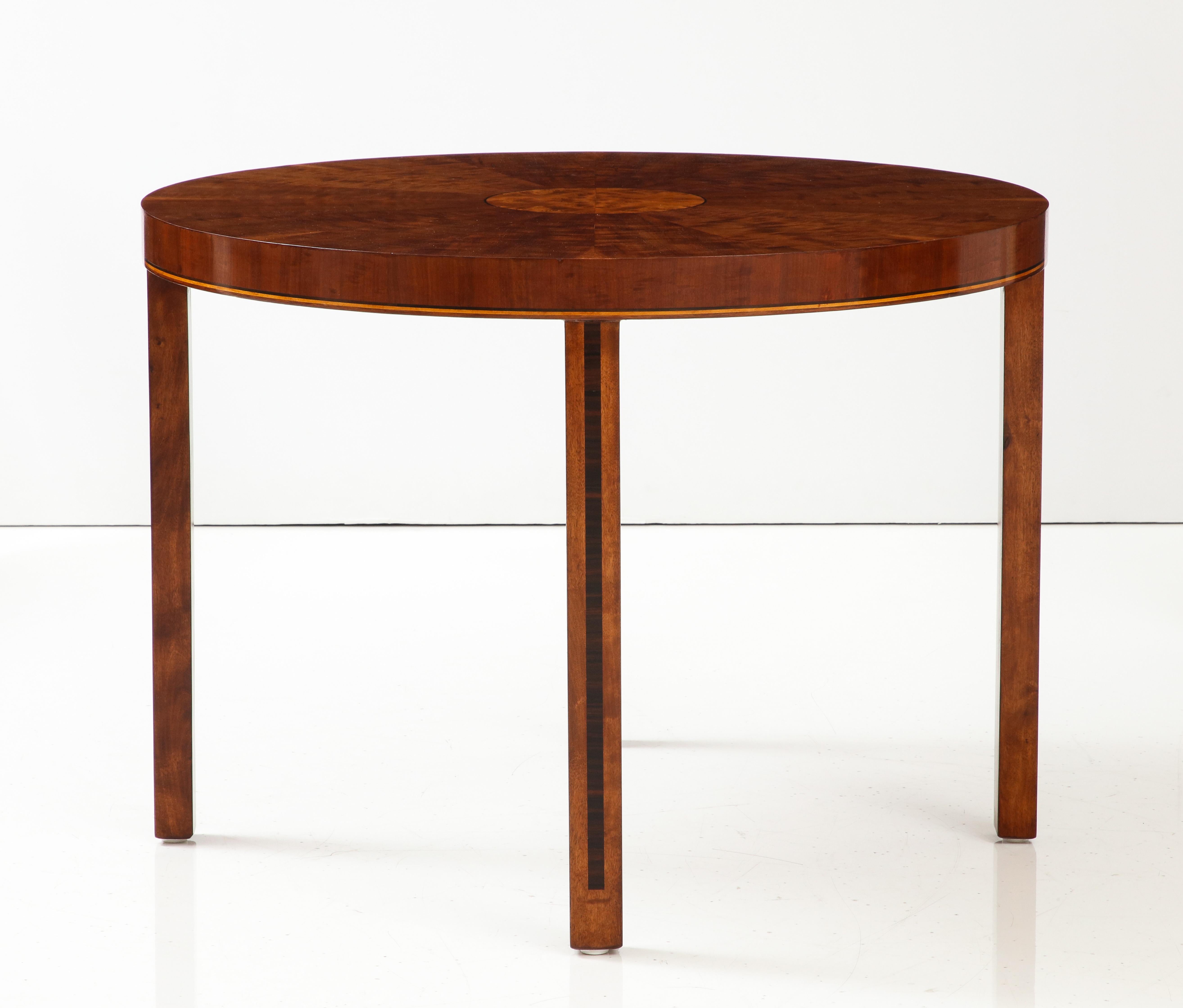 A Swedish Birch and Elmwood Side Table, Circa 1940s For Sale 3