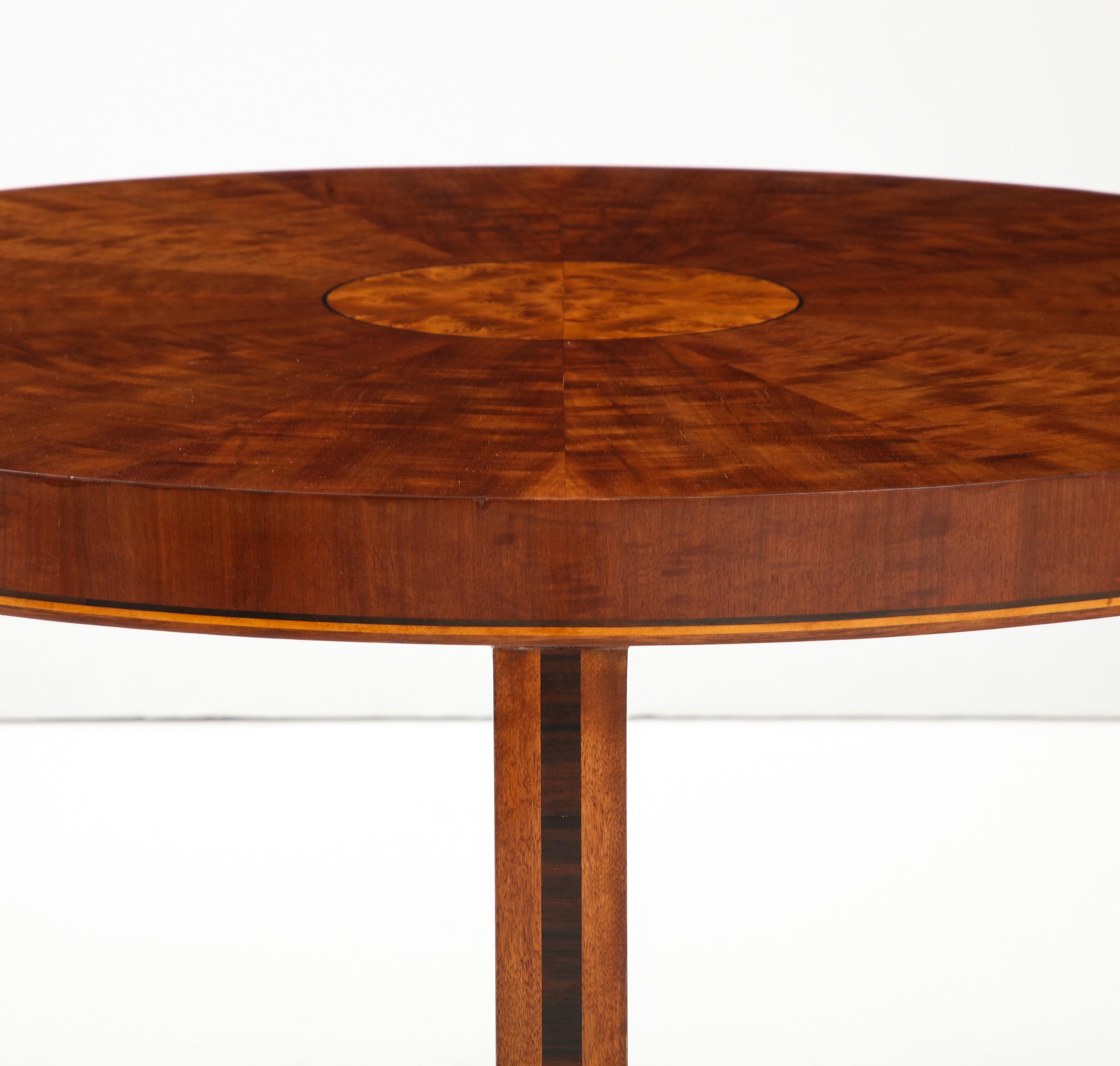 A Swedish Birch and Elmwood Side Table, Circa 1940s For Sale 4