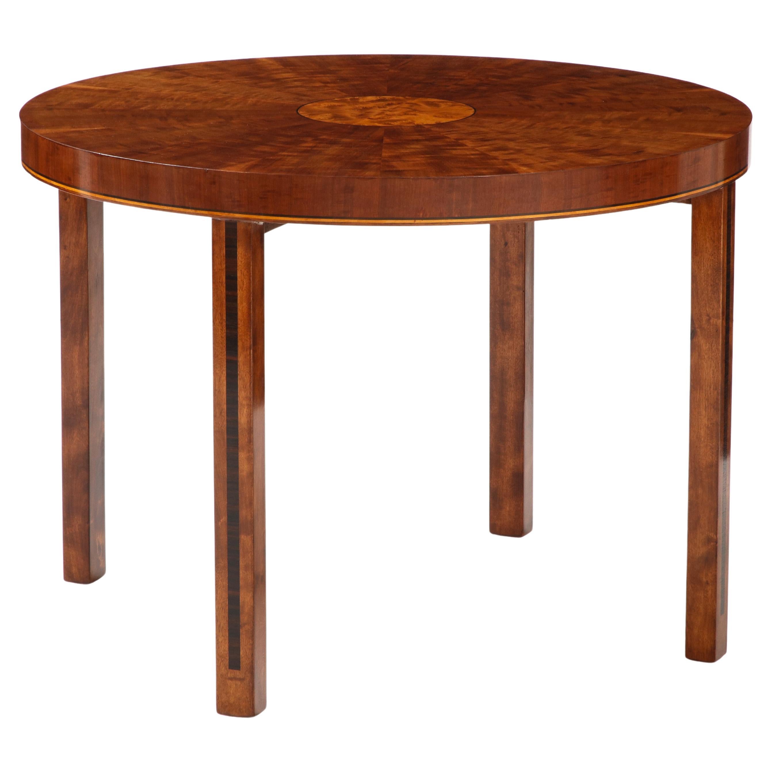 A Swedish Birch and Elmwood Side Table, Circa 1940s For Sale