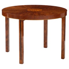 Vintage A Swedish Birch and Elmwood Side Table, Circa 1940s