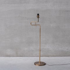 Swedish Brass Adjustable Swing Arm Floor Lamp