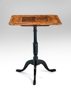 A Swedish Burlwood and Walnut Tilt-Top Table