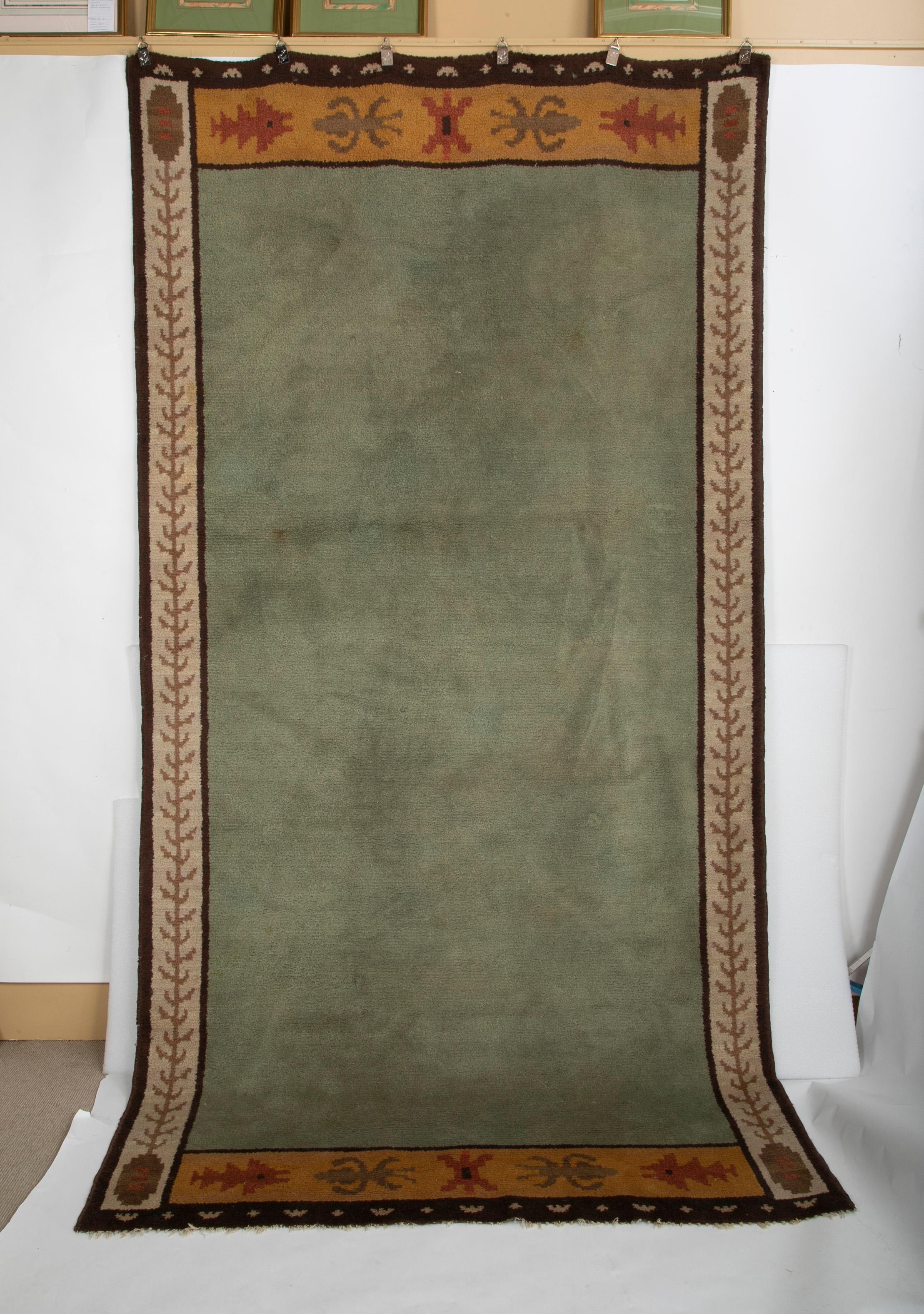 Mid-20th Century Swedish Carpet Signed E.O., 1933 For Sale