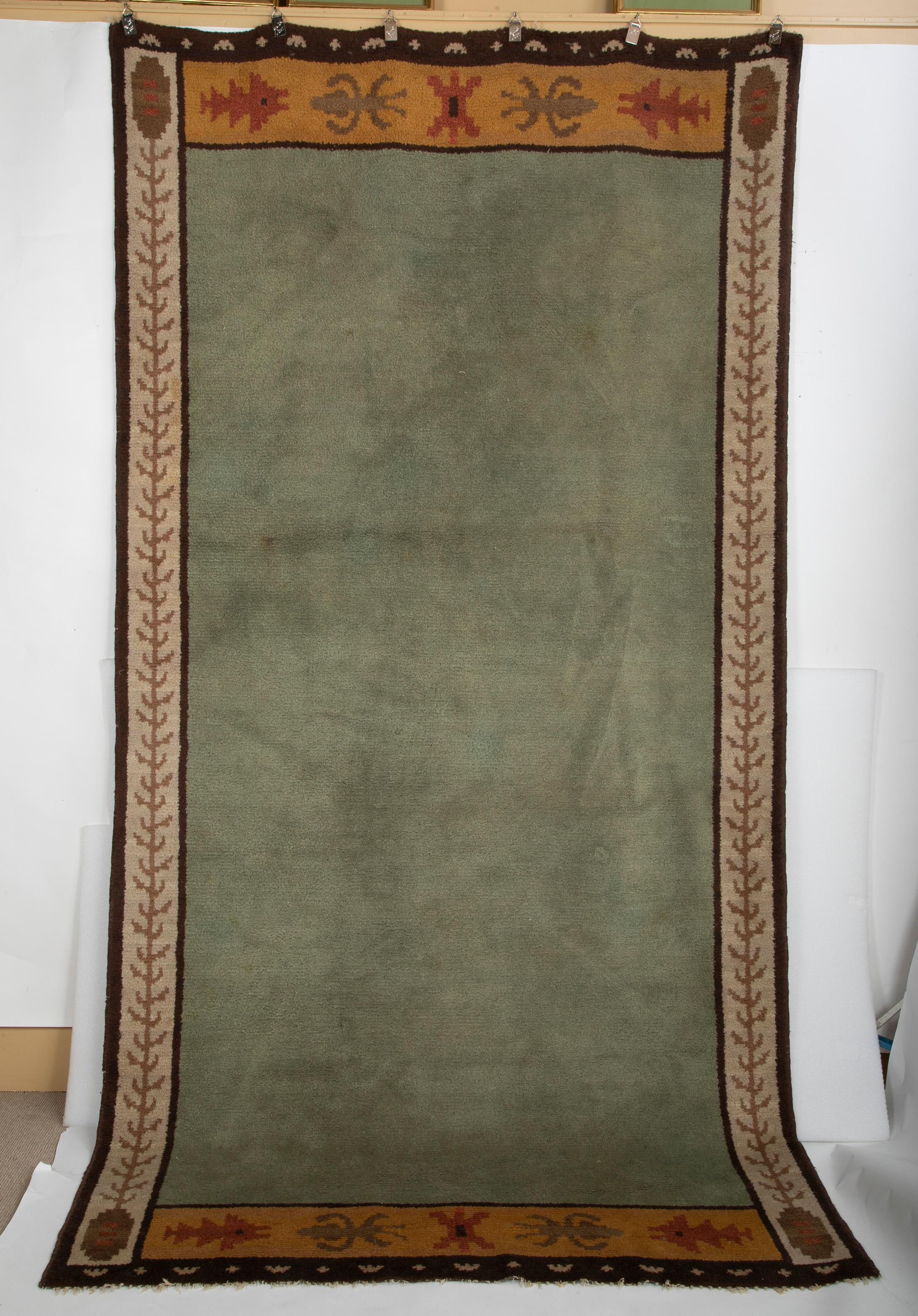 Wool Swedish Carpet Signed E.O., 1933 For Sale