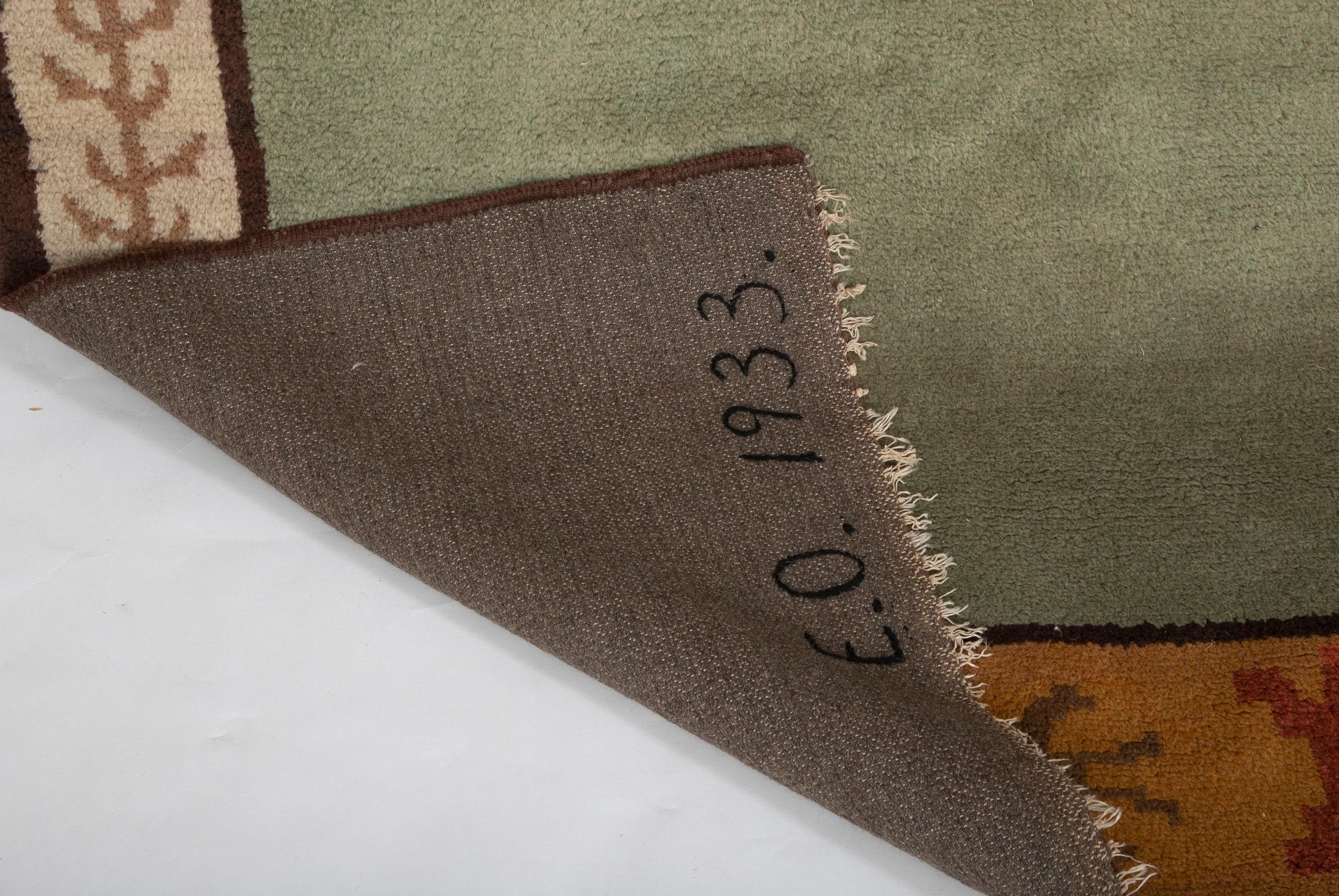 Swedish Carpet Signed E.O., 1933 For Sale 3