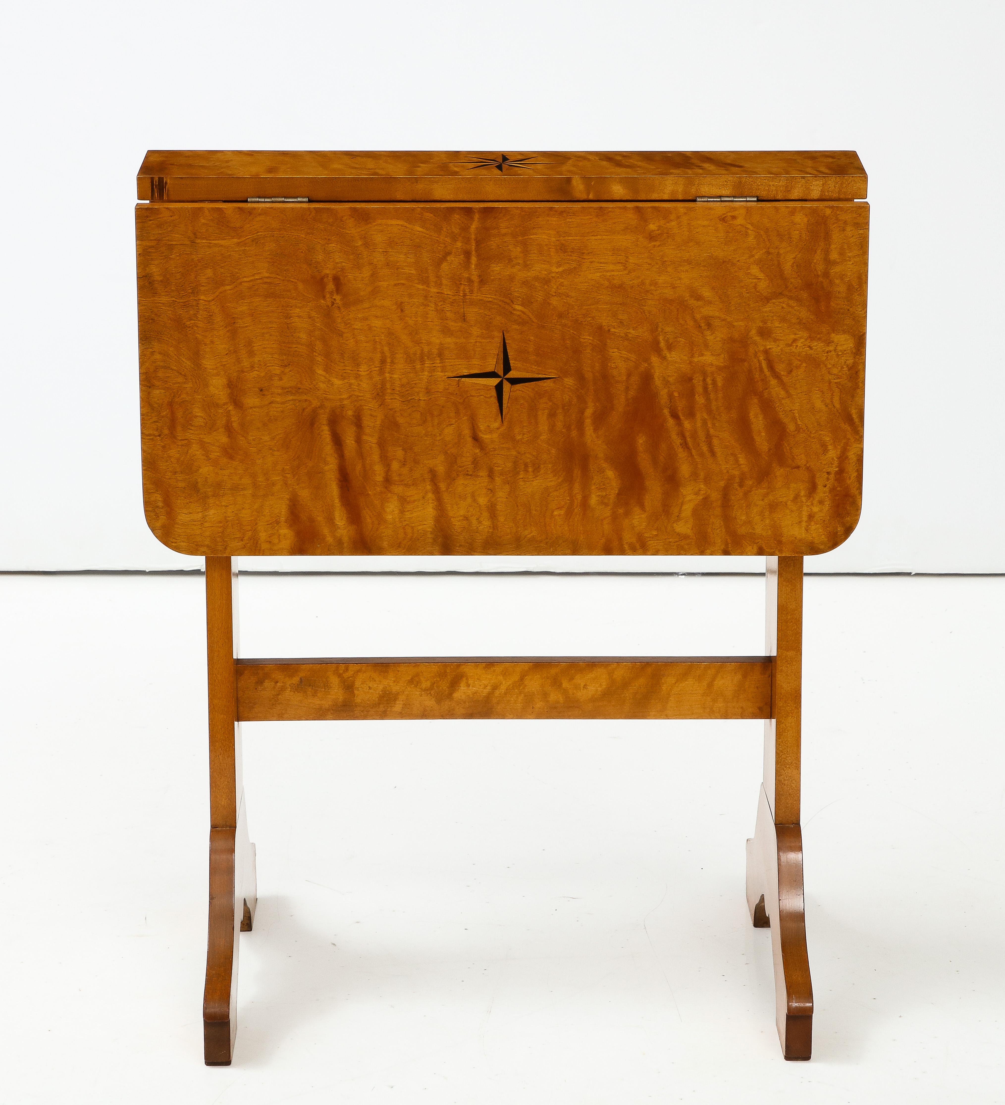 Mid-20th Century A Swedish Deco Birch Drop-leaf Table, circa 1930s For Sale