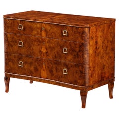 A Swedish elm root chest of drawers, Circa 1940-50