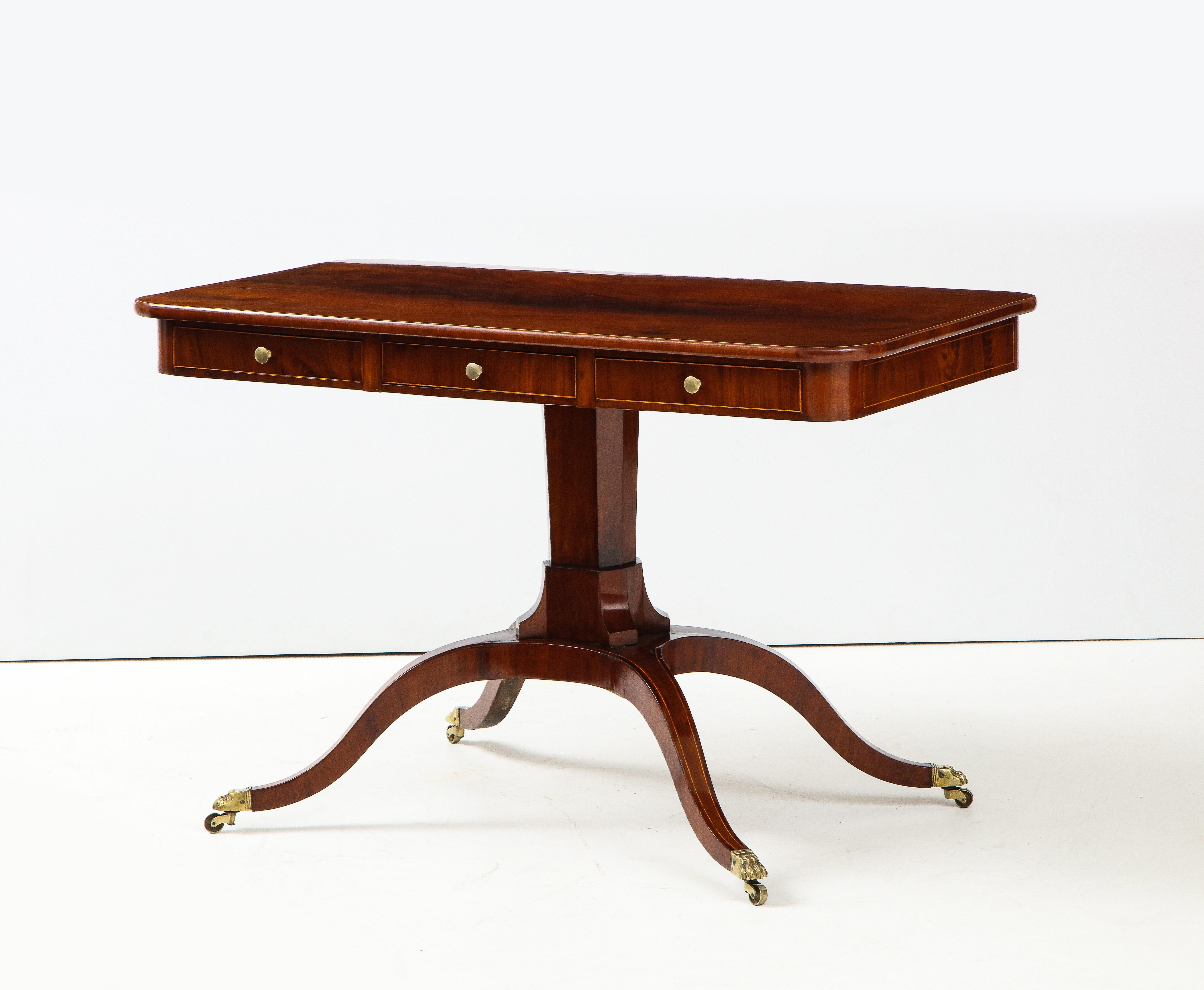 Early 19th Century Swedish Empire Mahogany Sofa Table, circa 1820s
