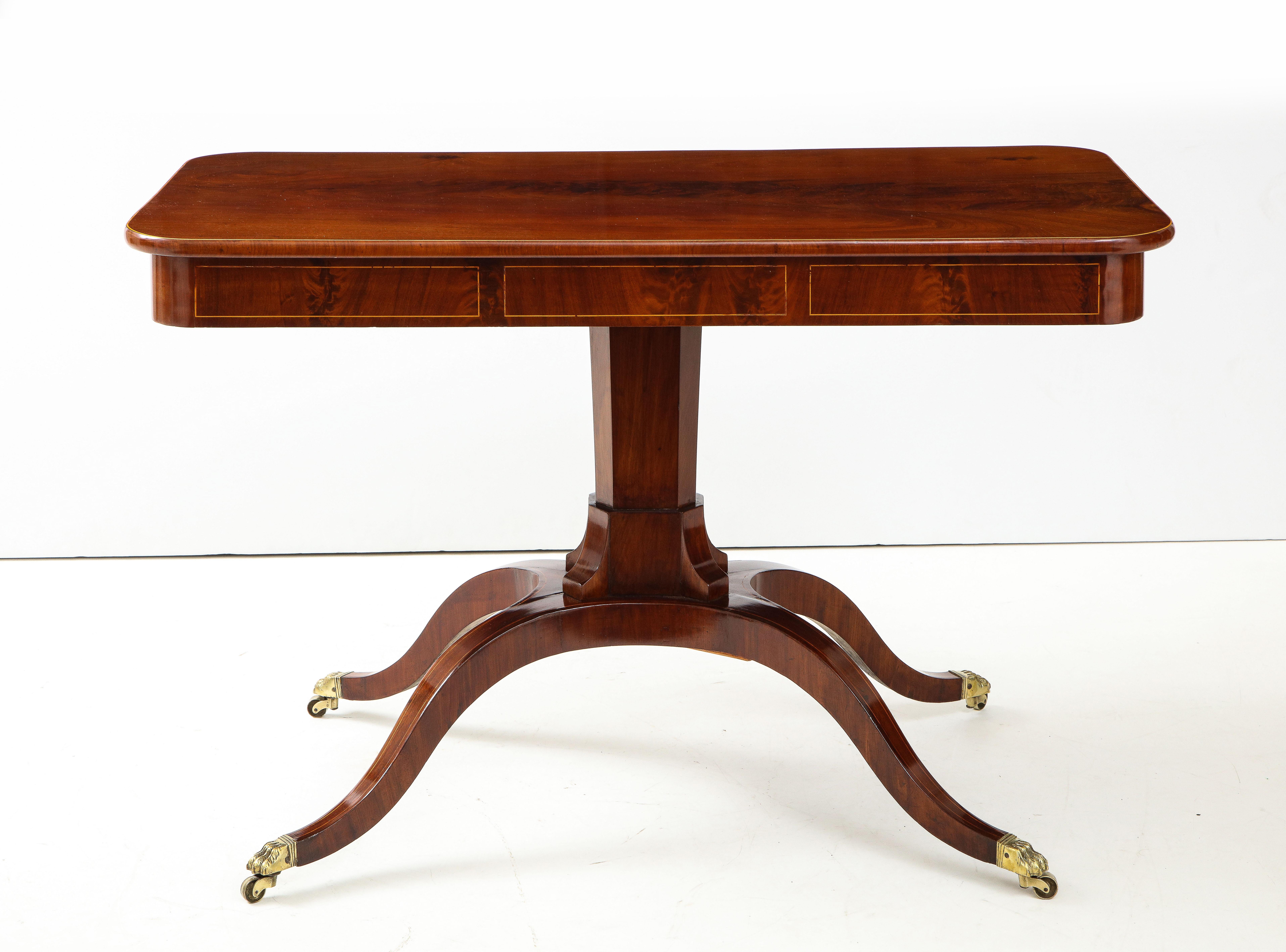 Swedish Empire Mahogany Sofa Table, circa 1820s 1
