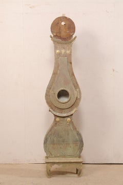 Swedish Fryksdahl Grandfather Clock with Raised Base, circa 1820s