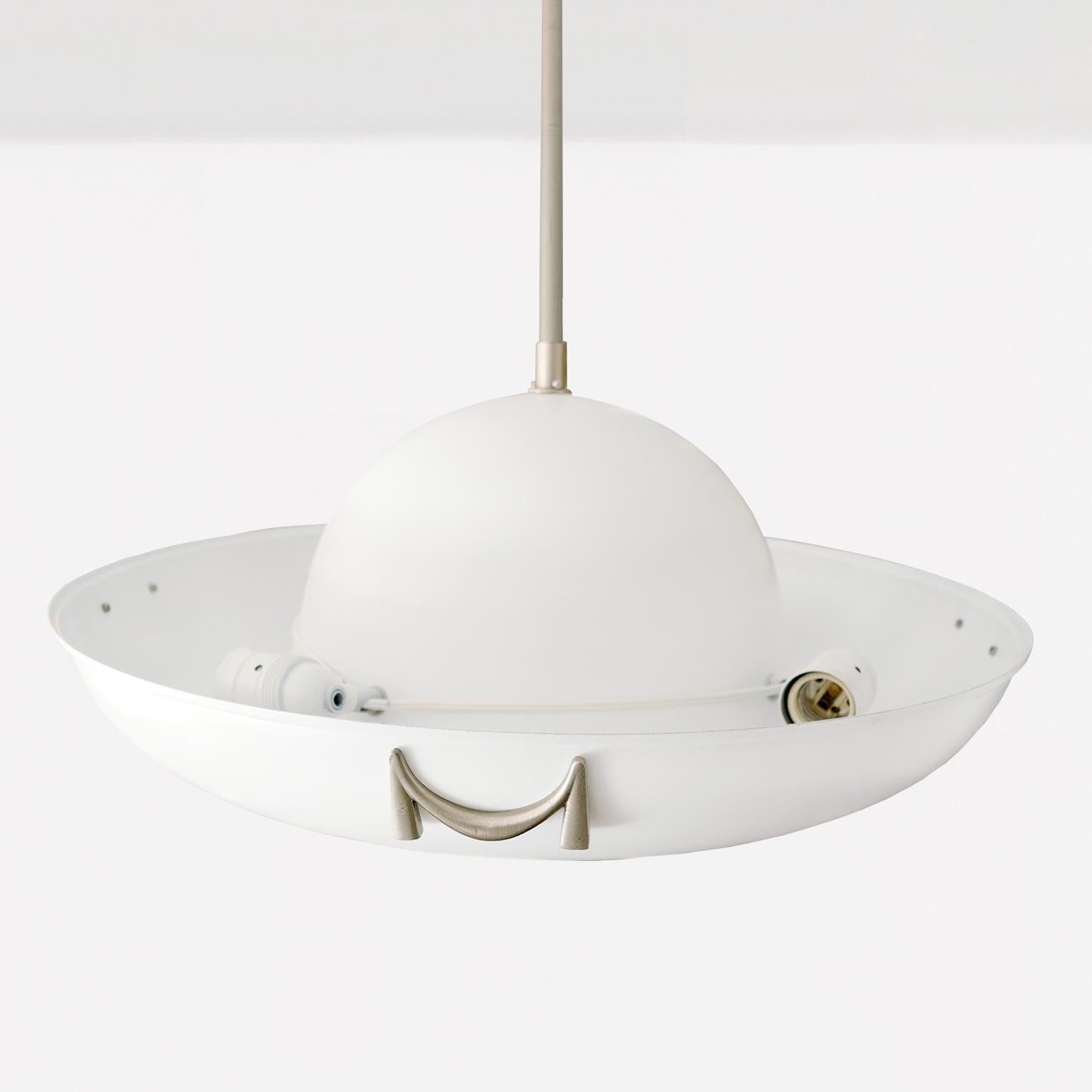 Milieu du XXe siècle Lustre suédois Grace/Art déco à 7 têtes, fabriqué par ASEA, 1930 en vente