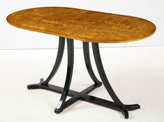 Swedish Grace Birch Root and Ebonized Table, circa 1940s