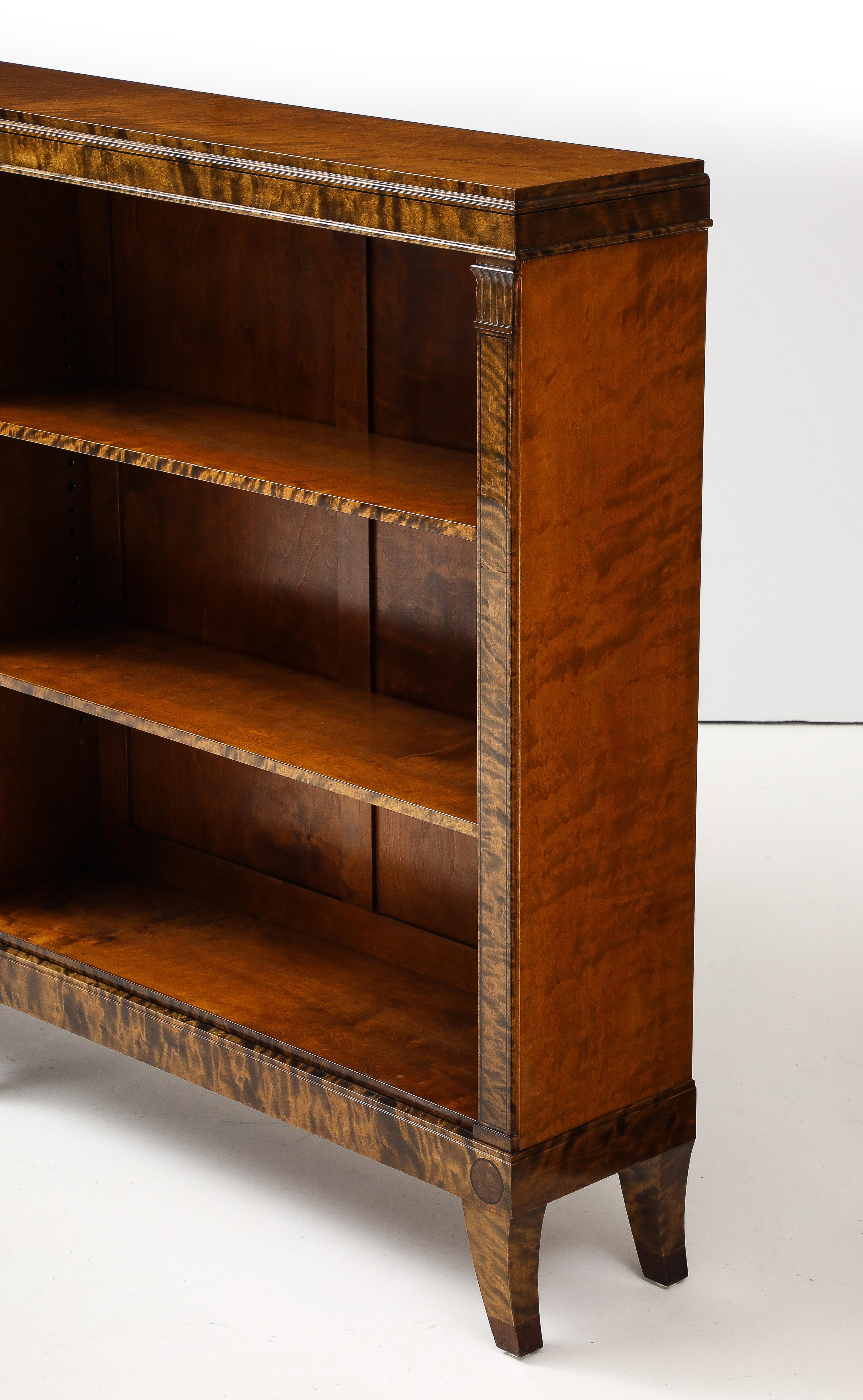 A Swedish Grace Birchwood Open Bookcase, Circa 1940s 7